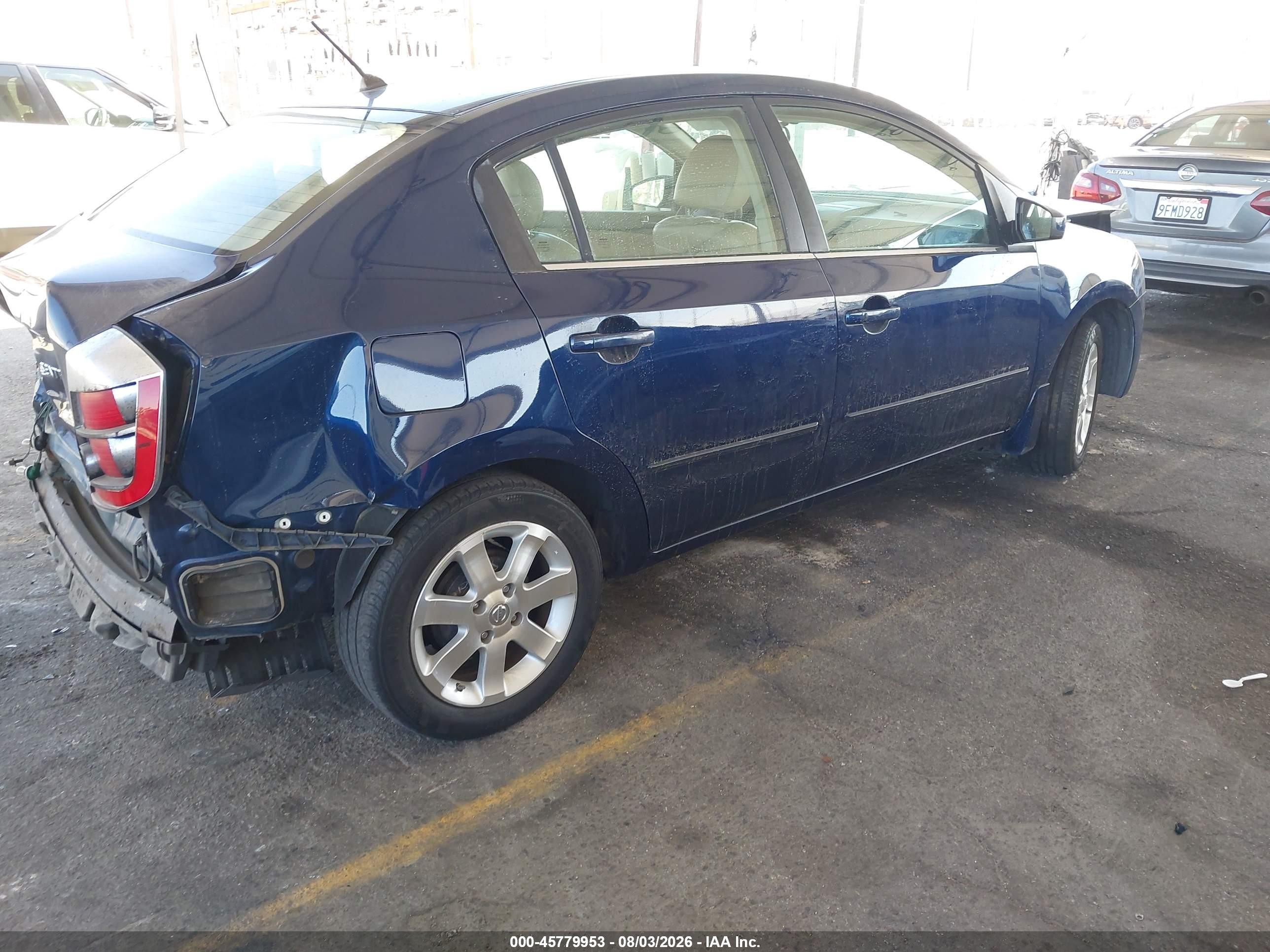 2007 Nissan Sentra 2.0sl Blue vin: 3N1AB61E07L661989