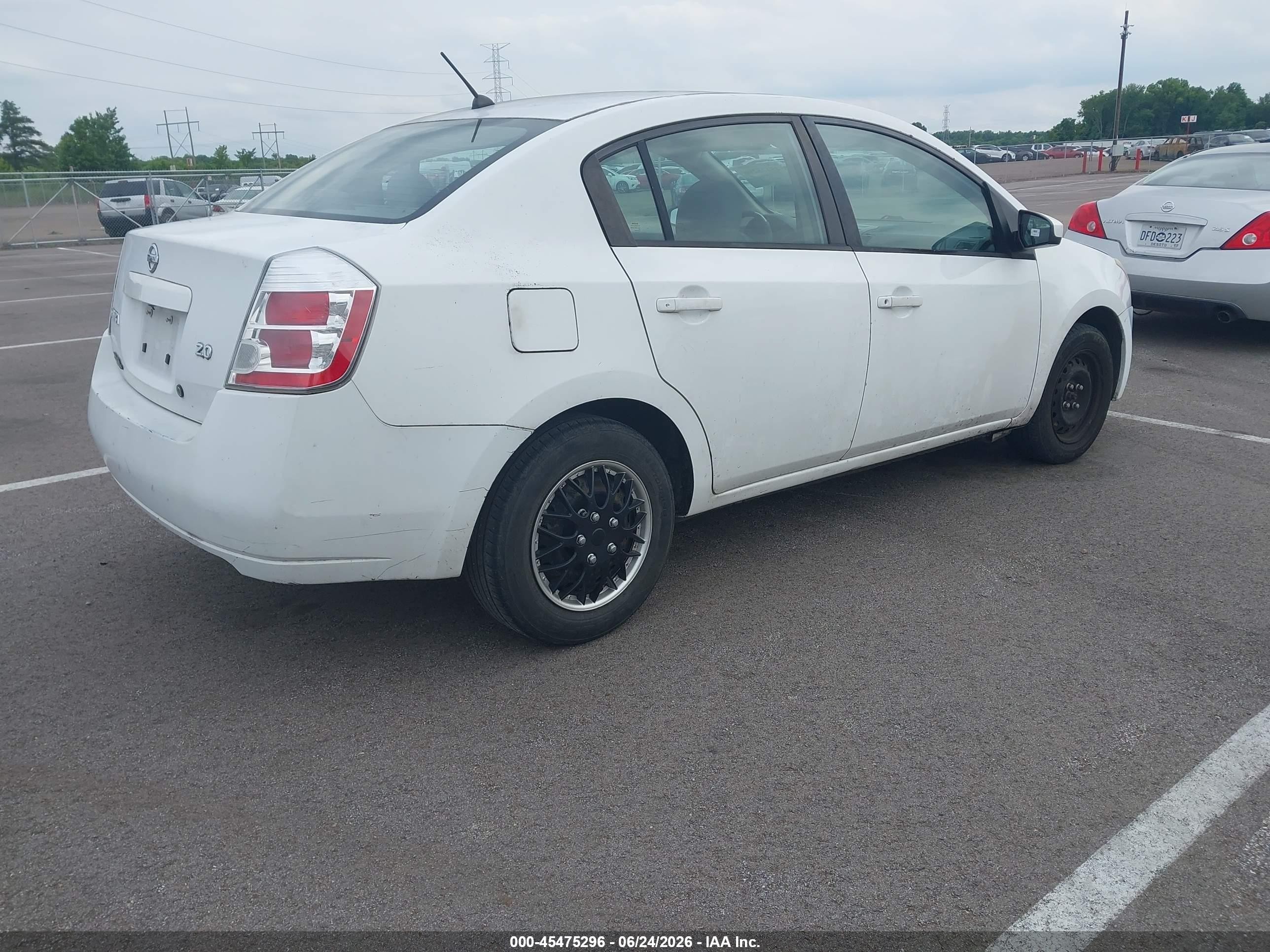 2007 Nissan Sentra 2.0 White vin: 3N1AB61E07L702346