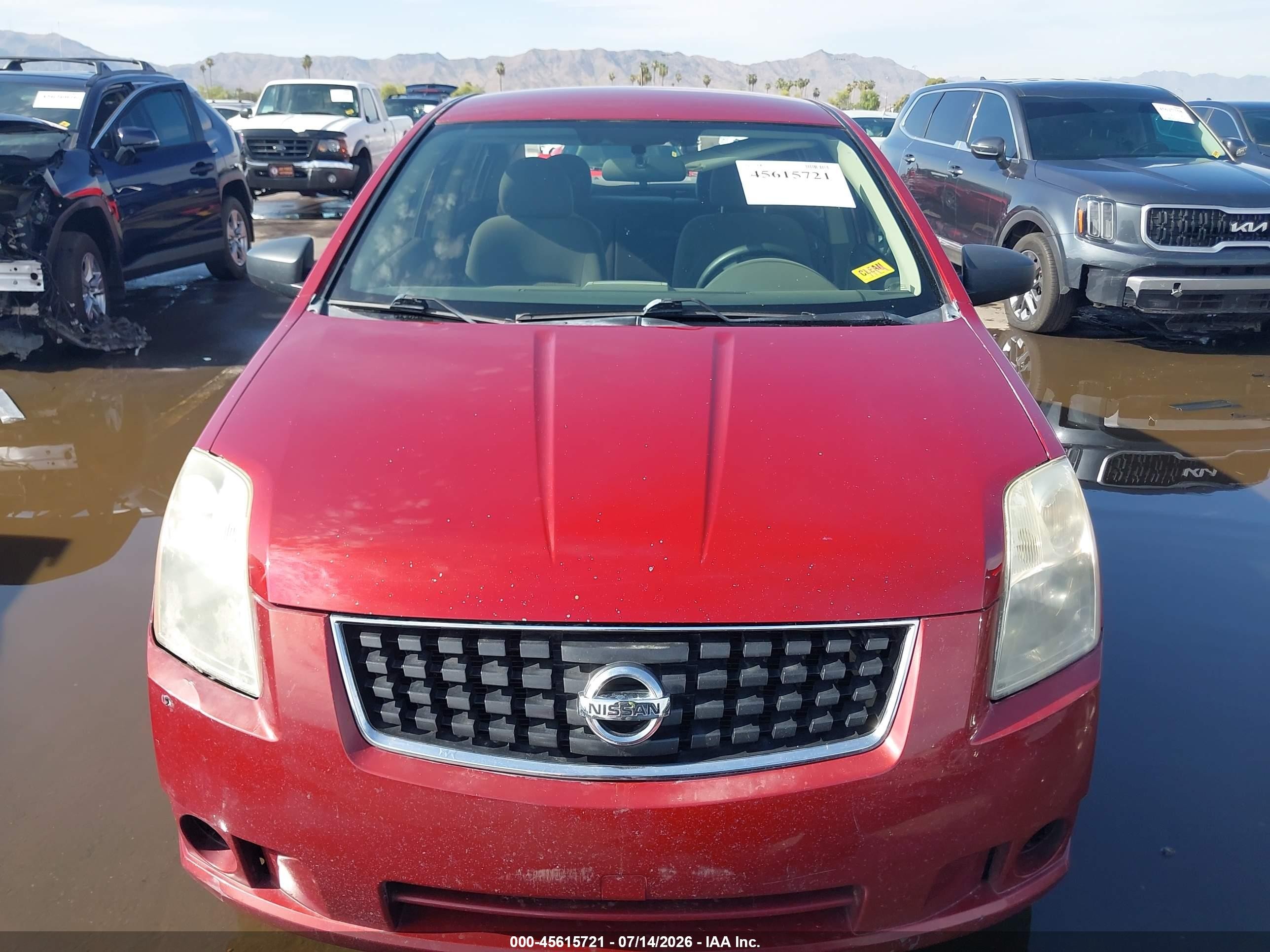 2008 Nissan Sentra 2.0 S Maroon vin: 3N1AB61E08L626919