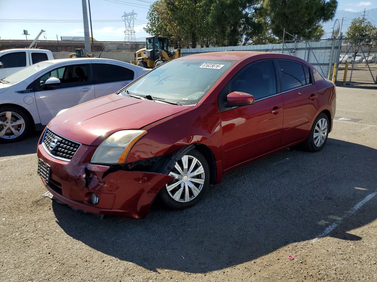 2008 Nissan Sentra 2.0 Бордовый vin: 3N1AB61E08L627777