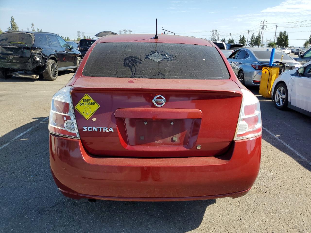 2008 Nissan Sentra 2.0 Бордовый vin: 3N1AB61E08L627777