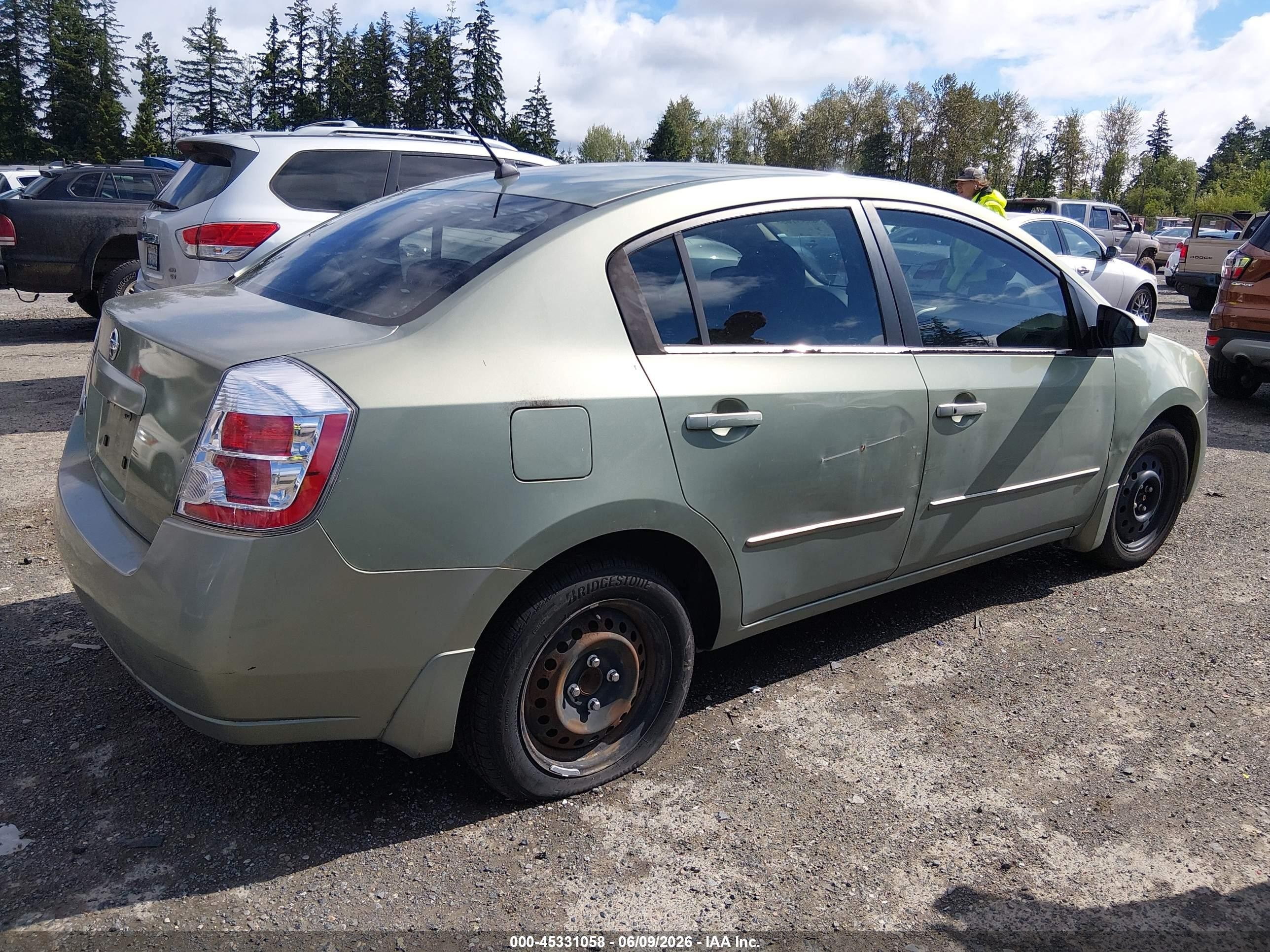 2008 Nissan Sentra 2.0s Green vin: 3N1AB61E08L657233