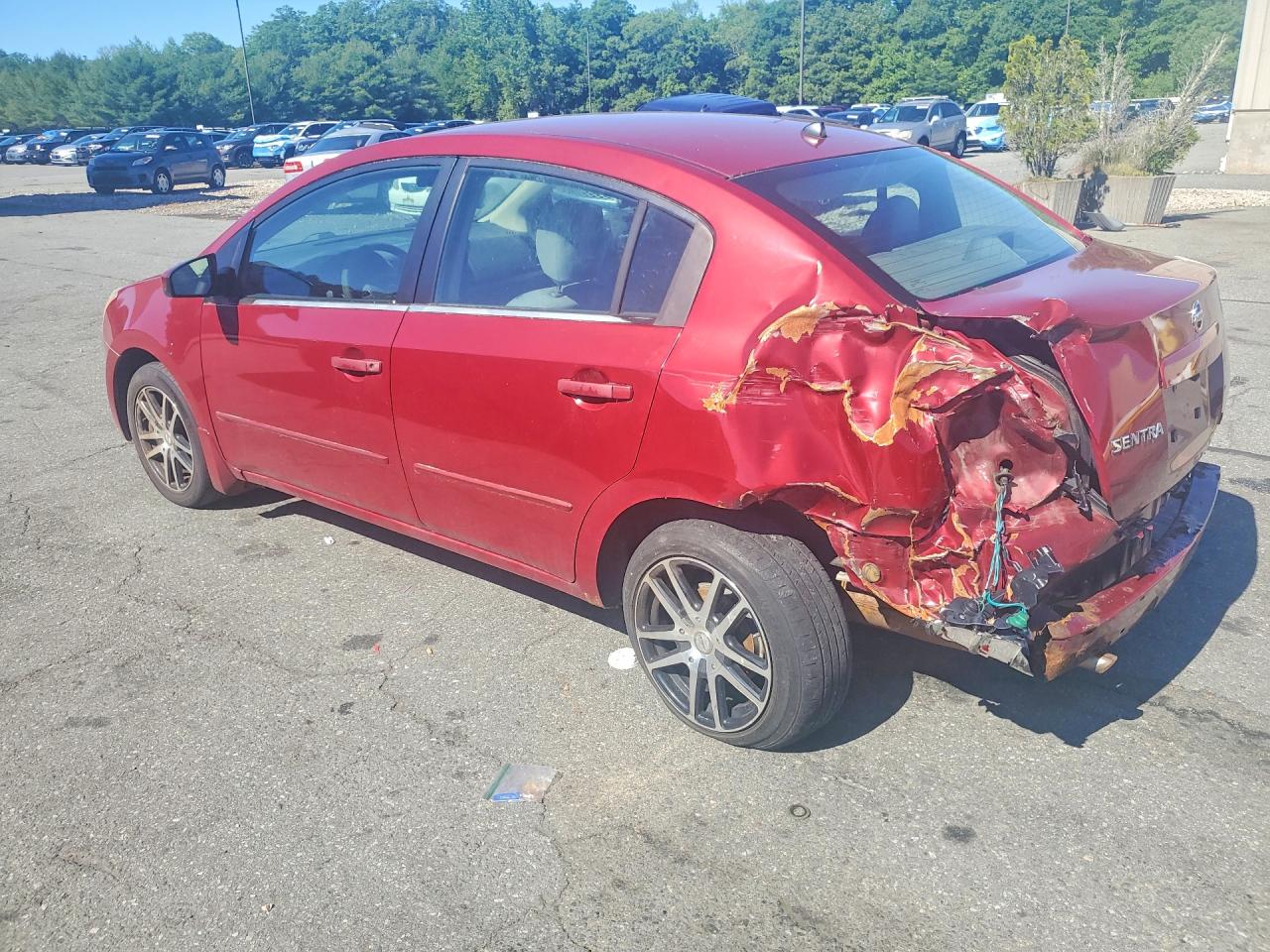 2008 Nissan Sentra Red vin: 3N1AB61E08L658933