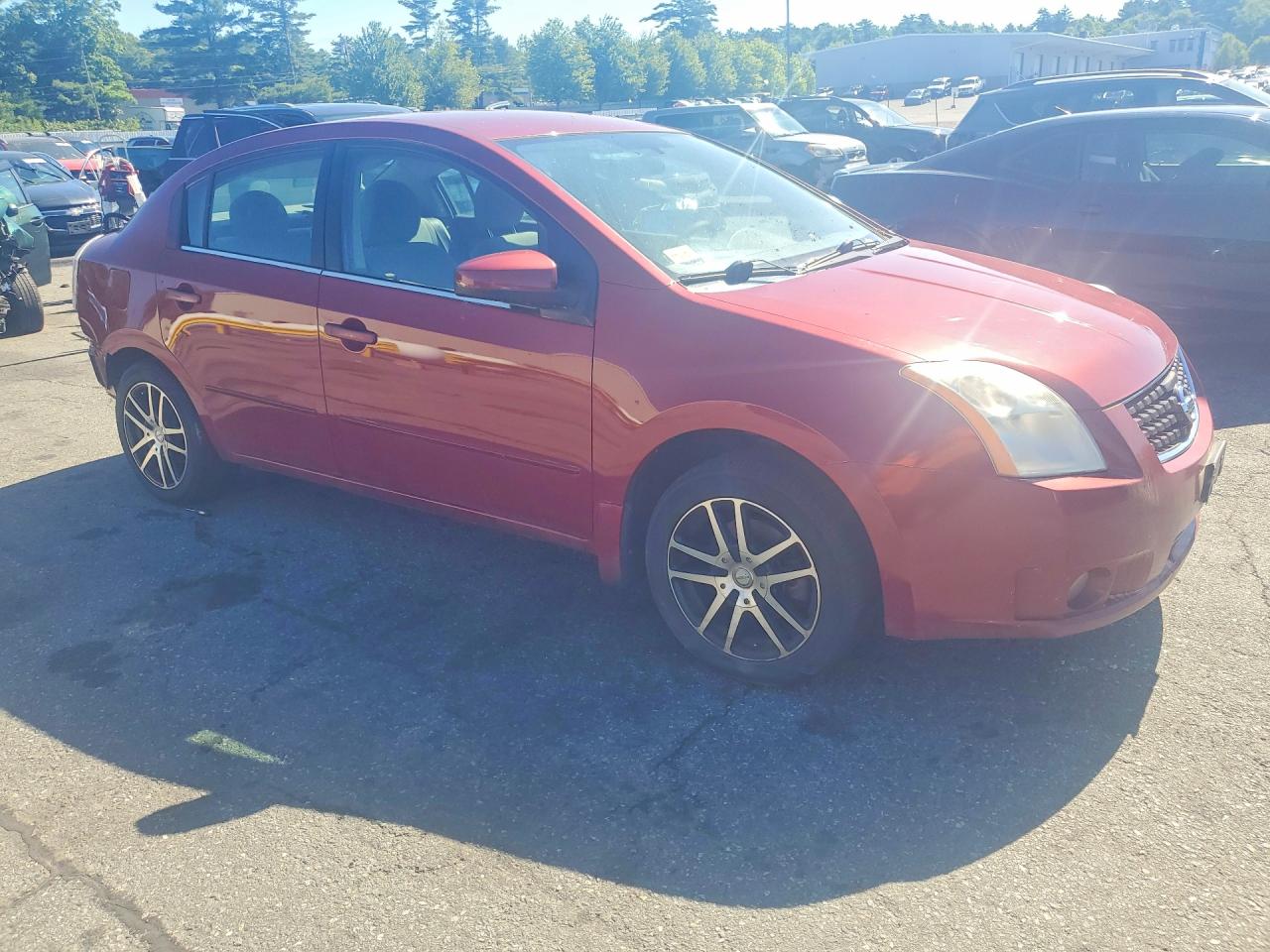 2008 Nissan Sentra Red vin: 3N1AB61E08L658933
