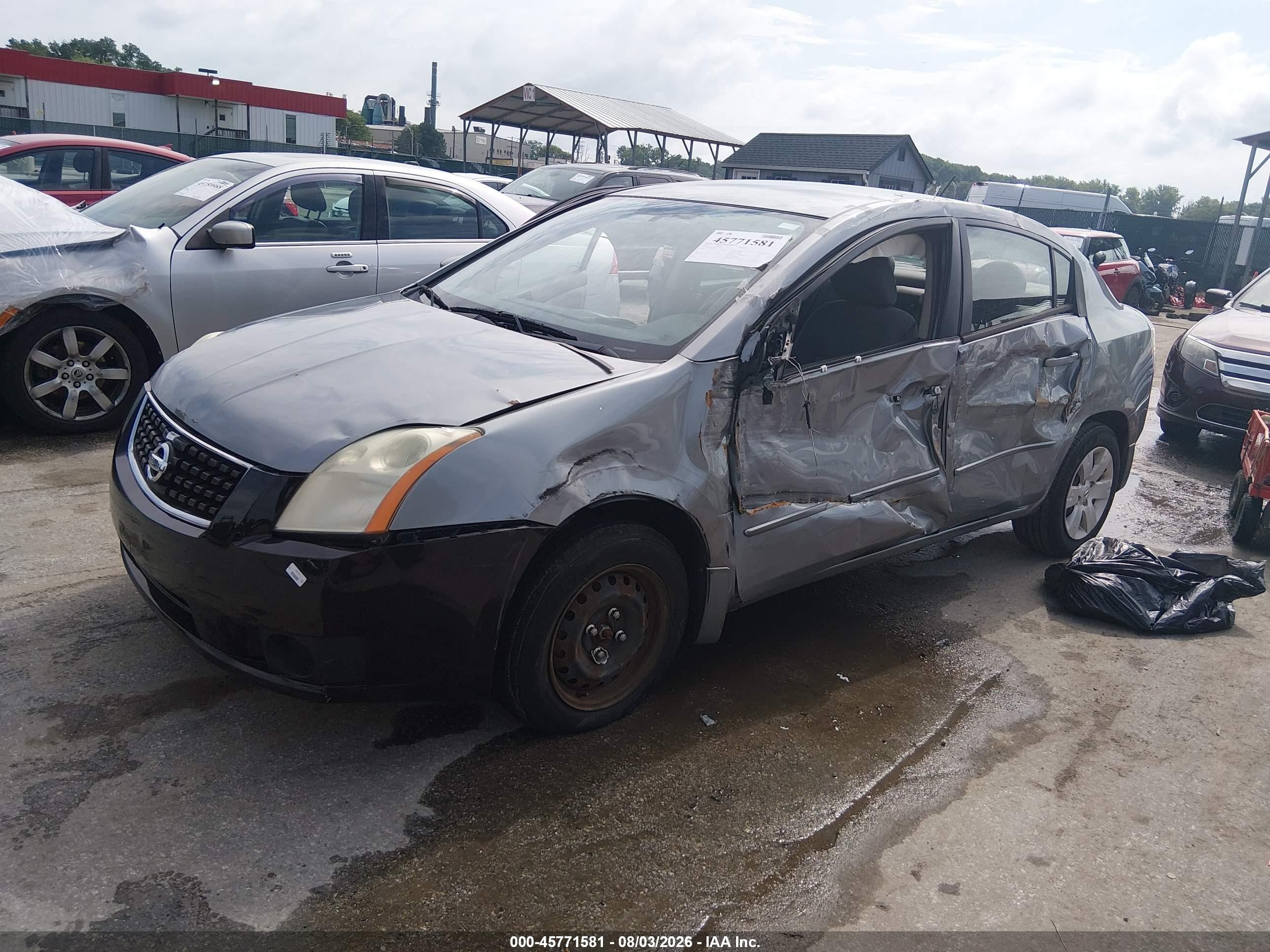 2008 Nissan Sentra 2.0 Серый vin: 3N1AB61E08L736126