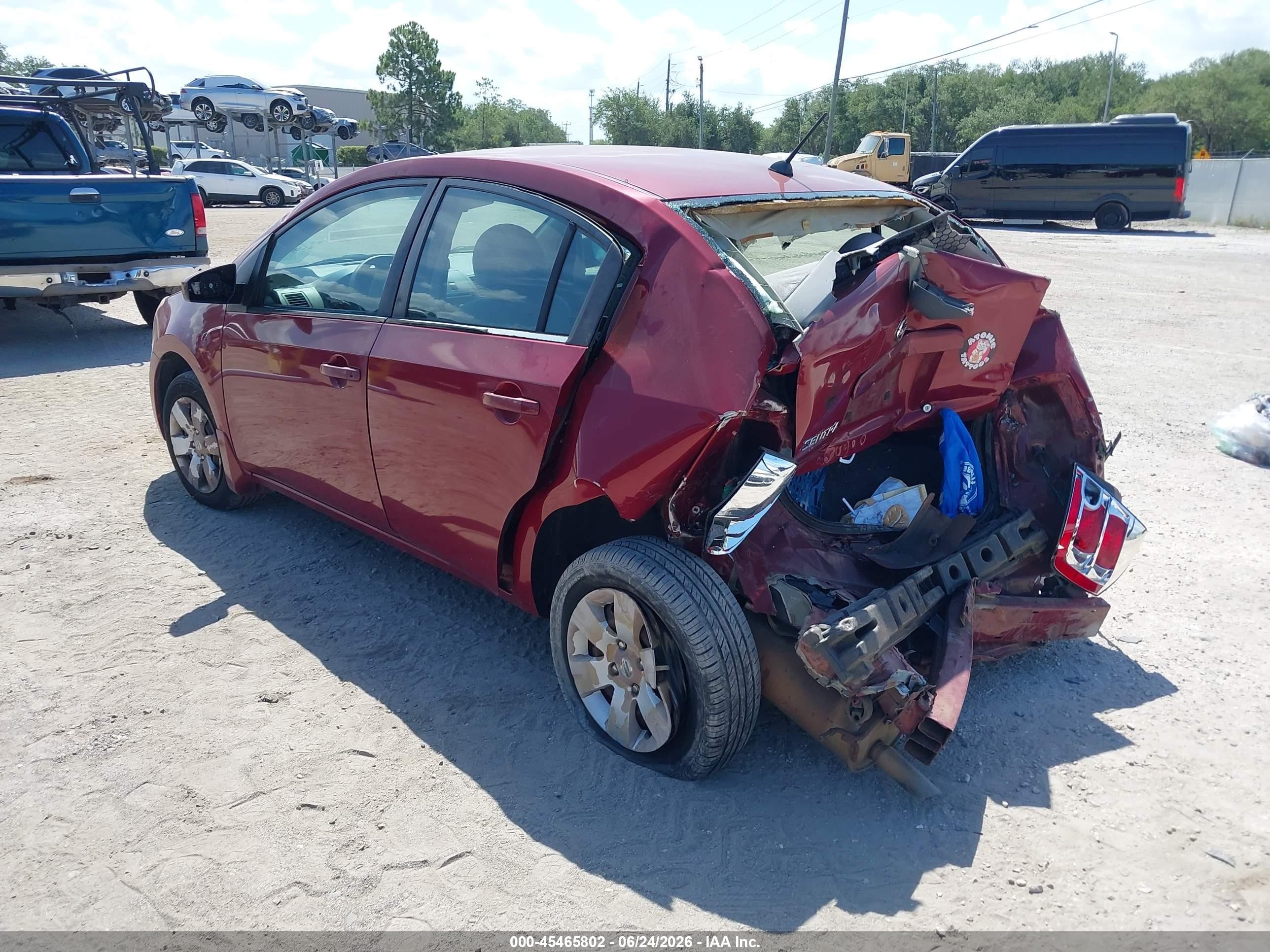 2008 Nissan Sentra 2.0 Red vin: 3N1AB61E08L754741