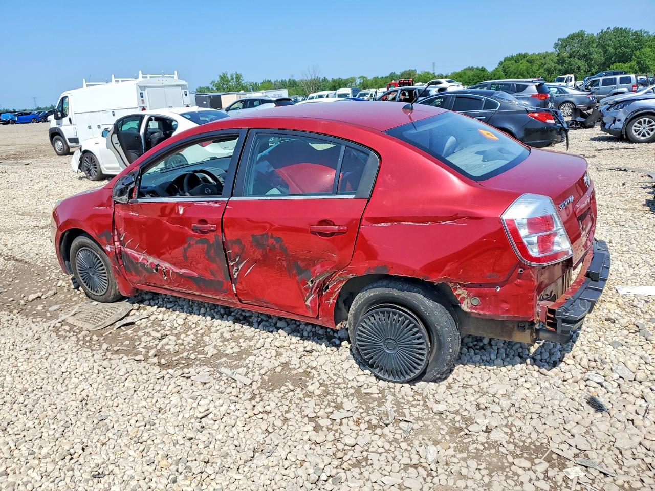2009 Nissan Sentra Red vin: 3N1AB61E09L669612