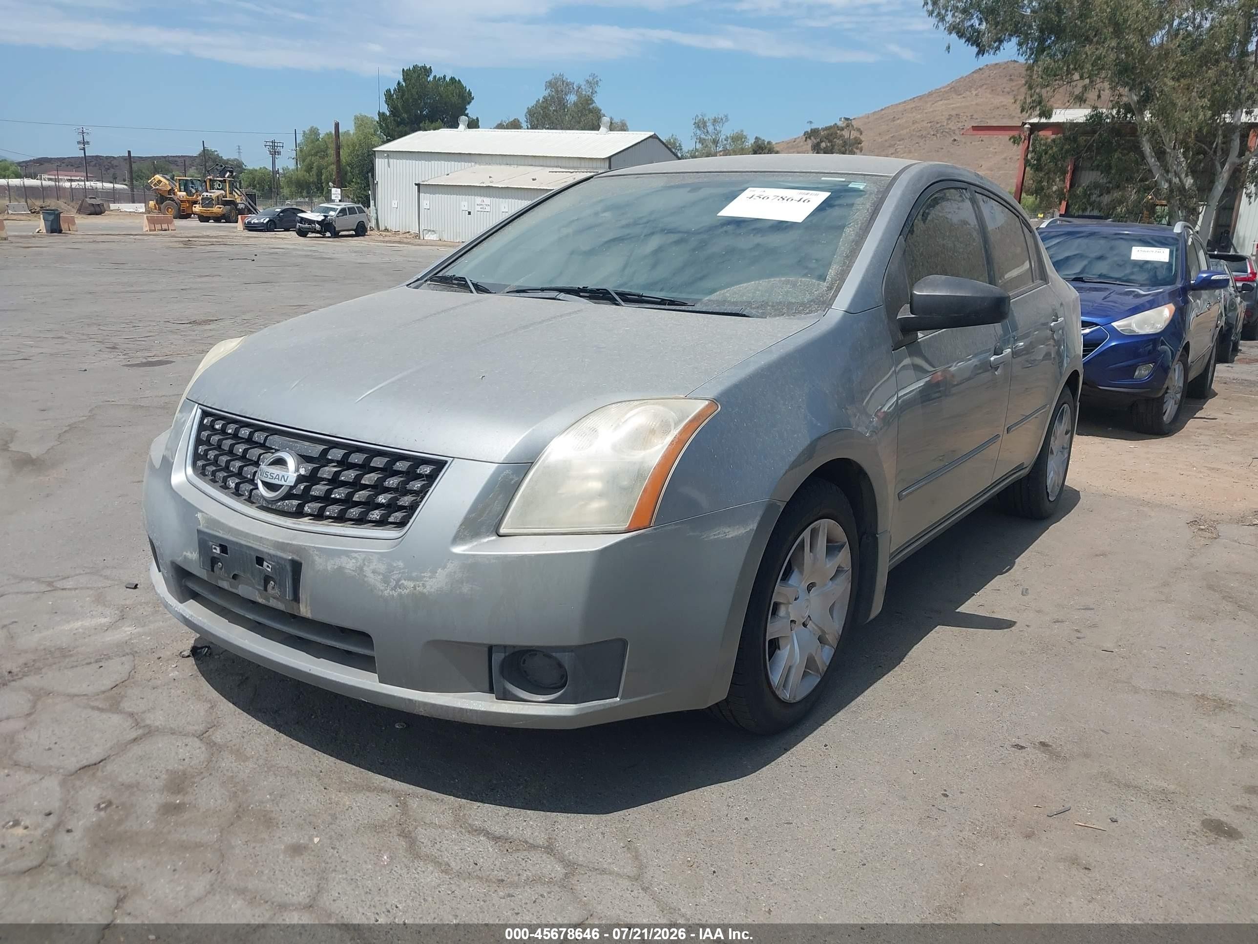 2007 Nissan Sentra 2.0s Silver vin: 3N1AB61E17L683340