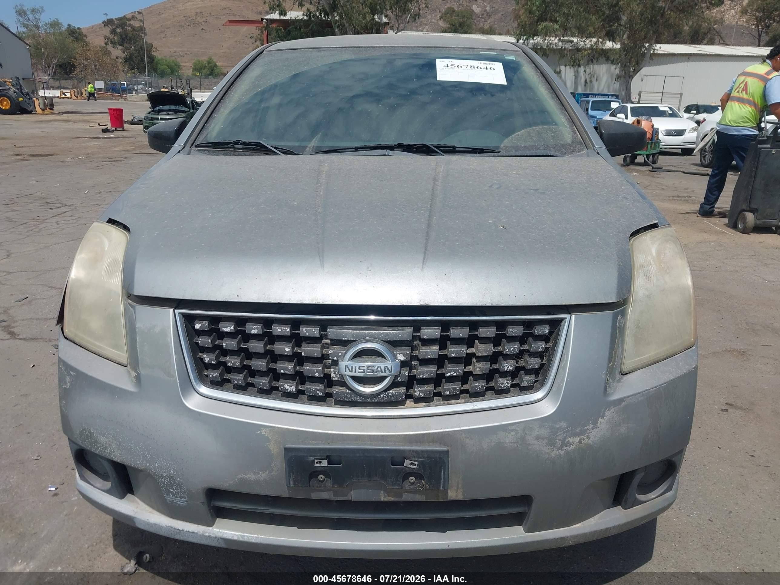 2007 Nissan Sentra 2.0s Silver vin: 3N1AB61E17L683340