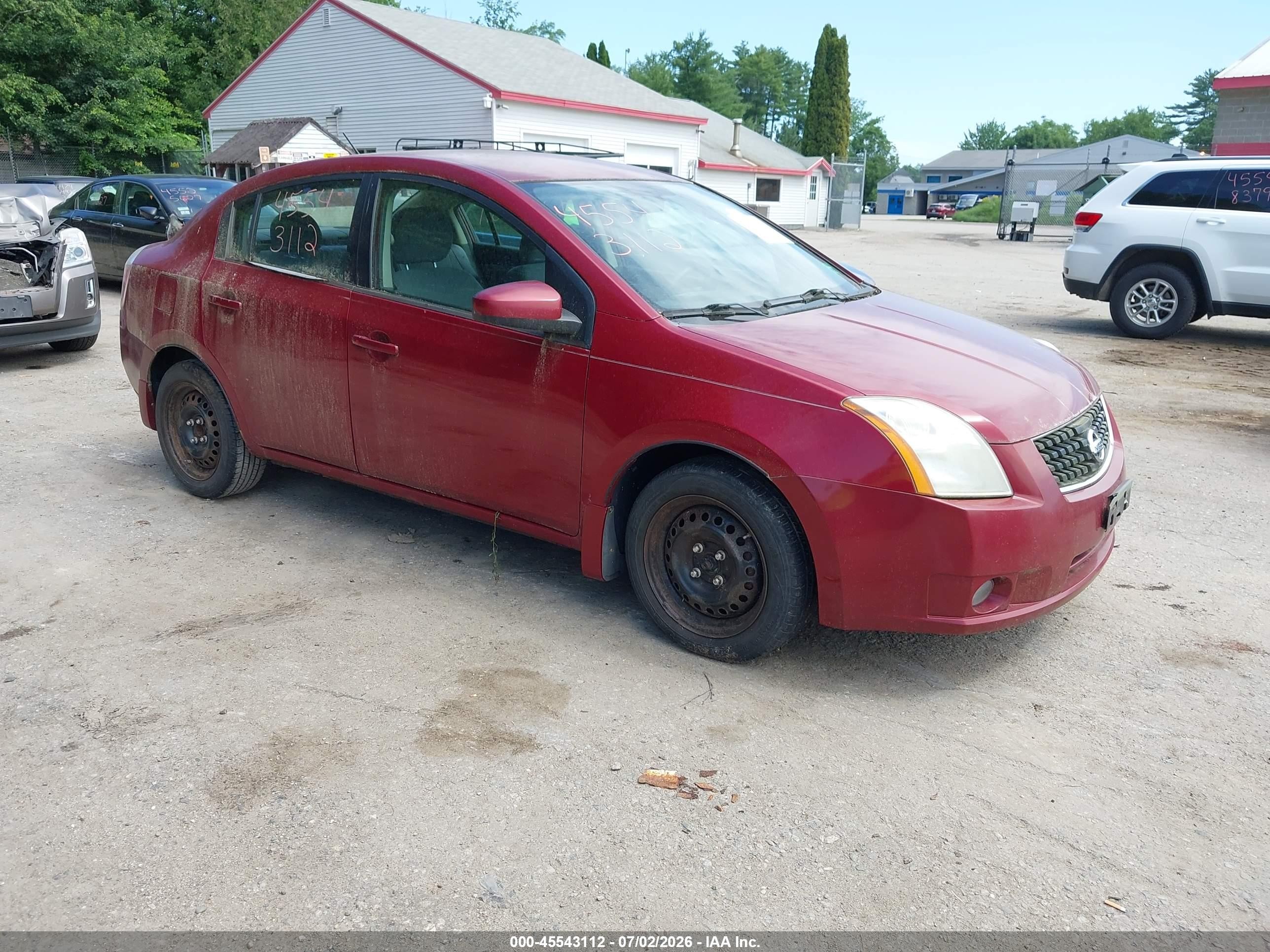 2008 Nissan Sentra 2.0 S Red vin: 3N1AB61E18L712692