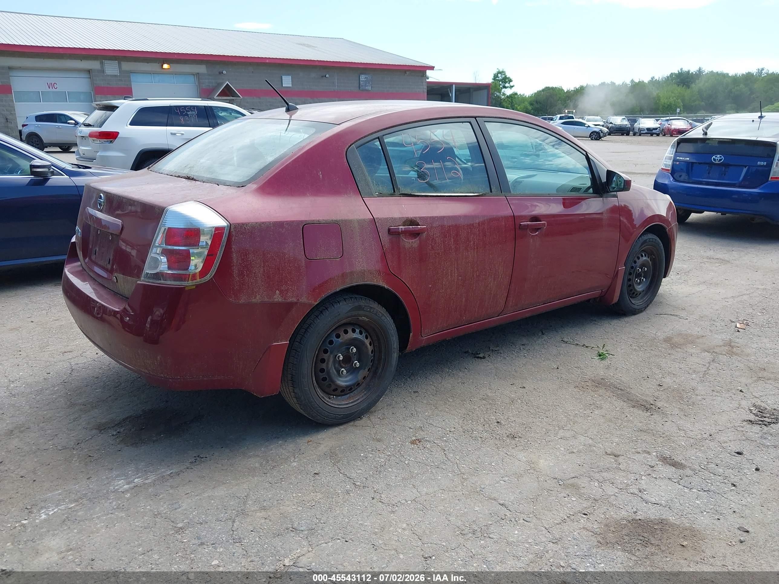2008 Nissan Sentra 2.0 S Red vin: 3N1AB61E18L712692