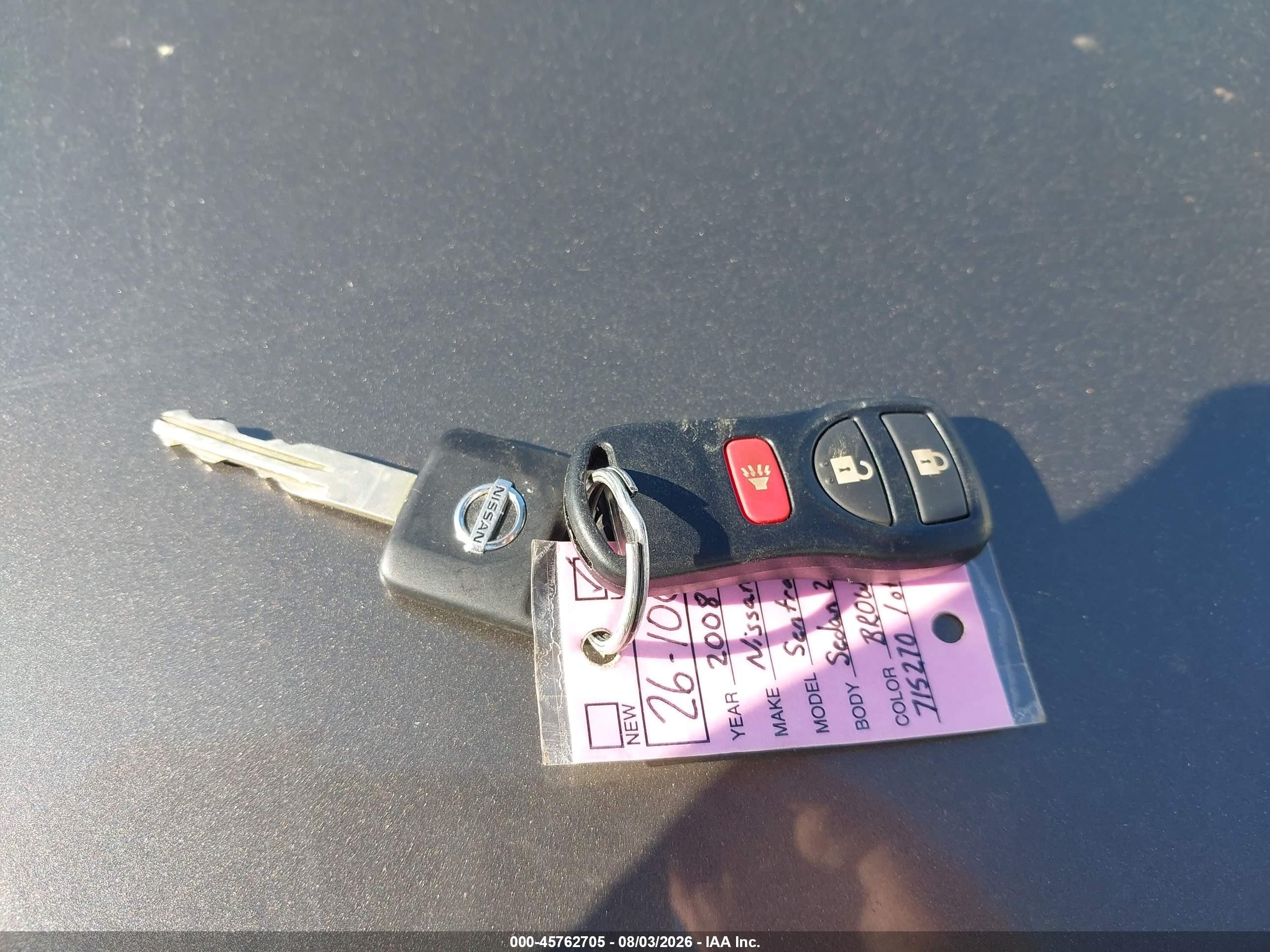 2008 Nissan Sentra 2.0 S Серый vin: 3N1AB61E18L715270