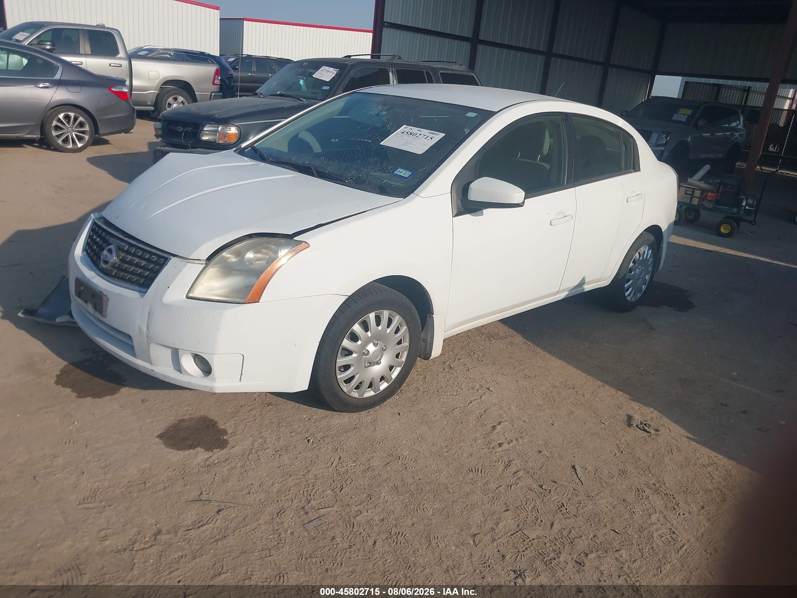 2008 Nissan Sentra 2.0 S White vin: 3N1AB61E18L742565