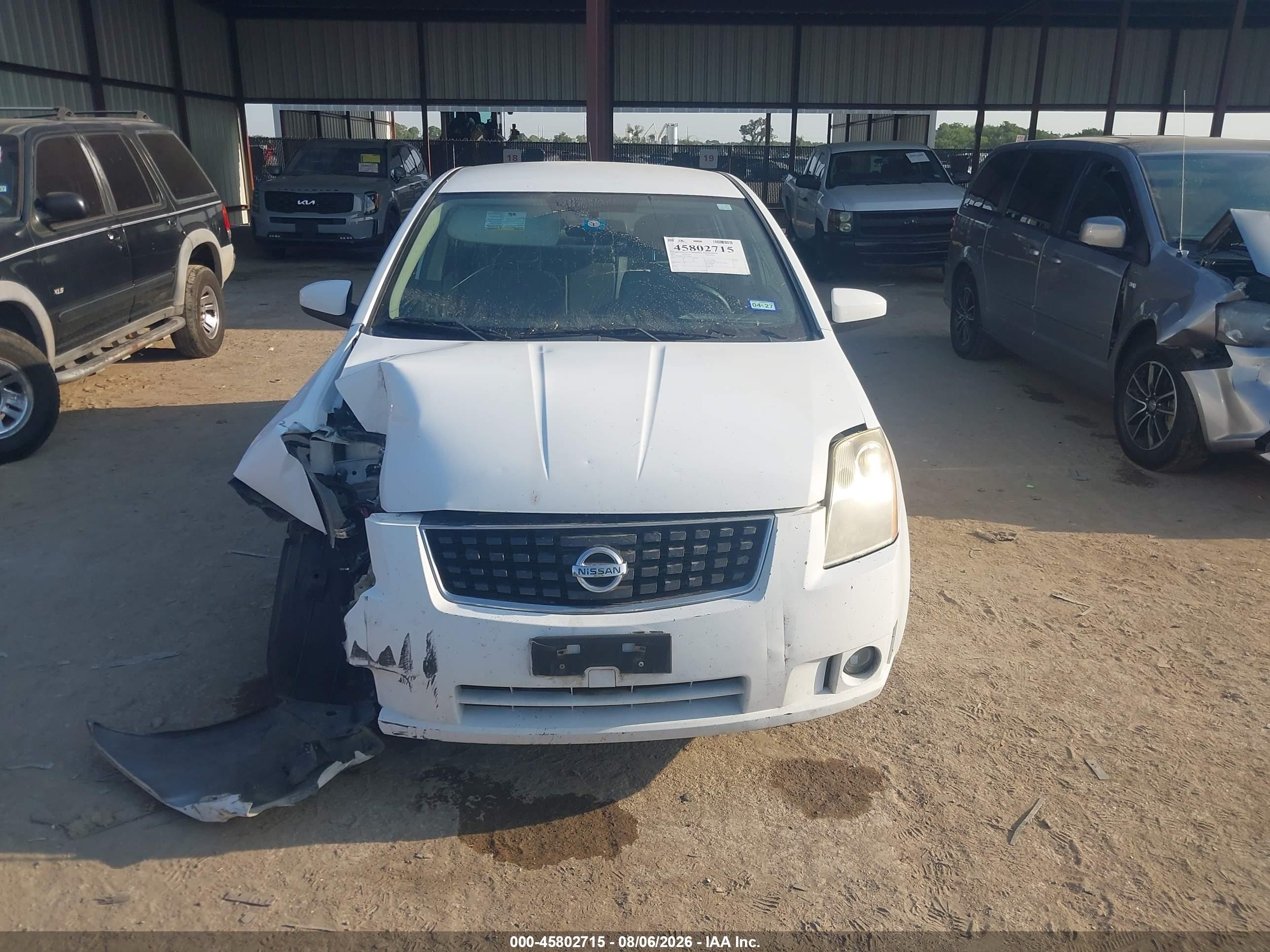 2008 Nissan Sentra 2.0 S White vin: 3N1AB61E18L742565