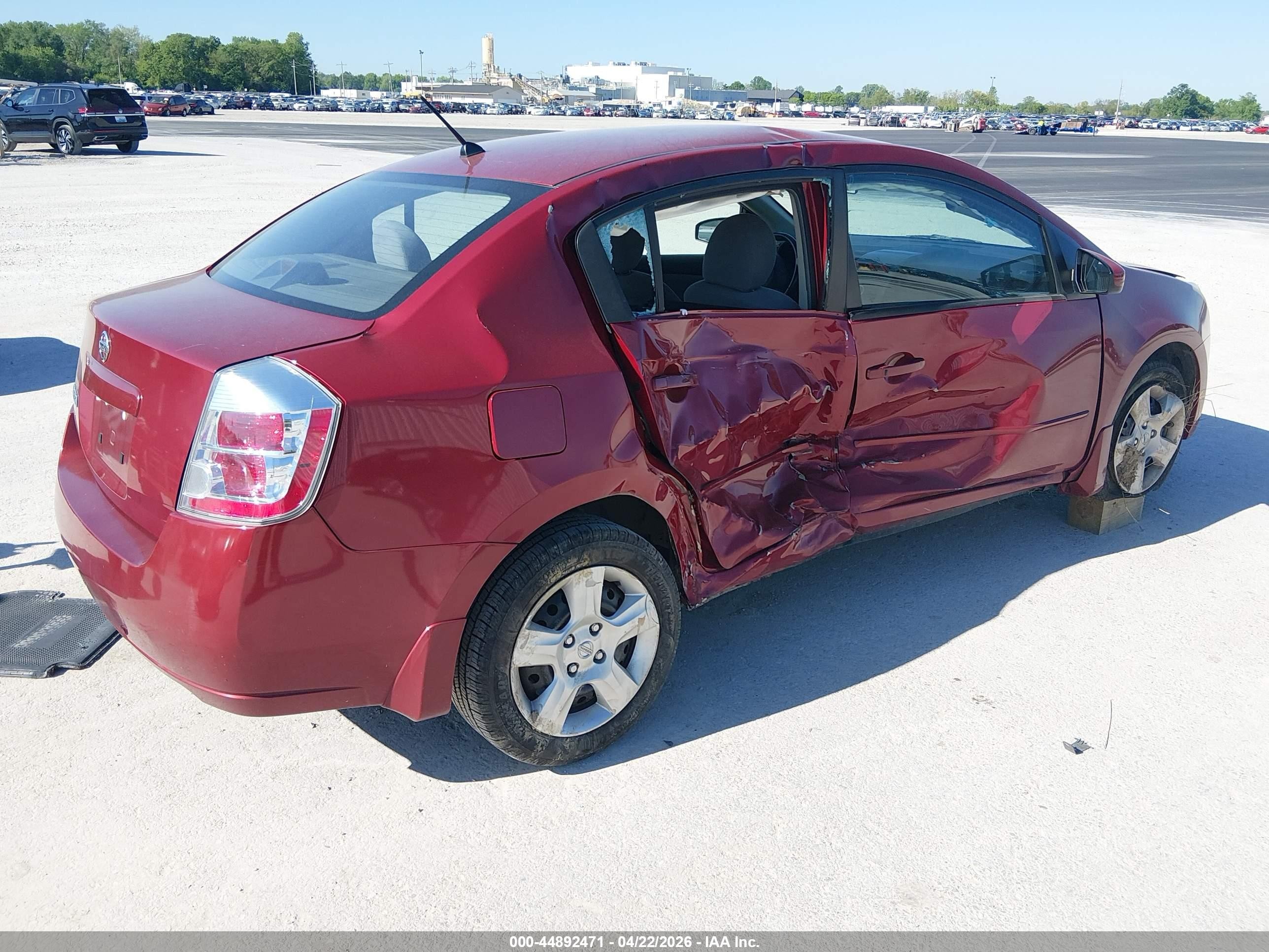 2008 Nissan Sentra 2.0s Red vin: 3N1AB61E18L765019