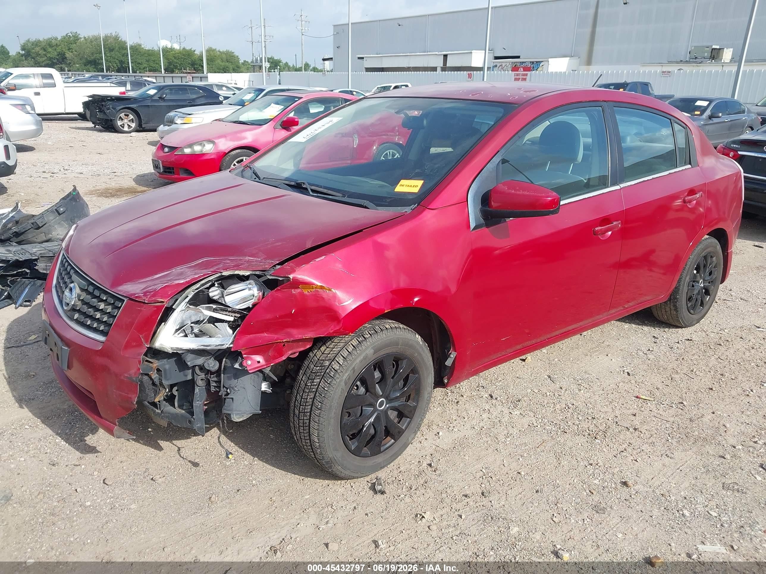 2009 Nissan Sentra 2.0 Red vin: 3N1AB61E19L676973