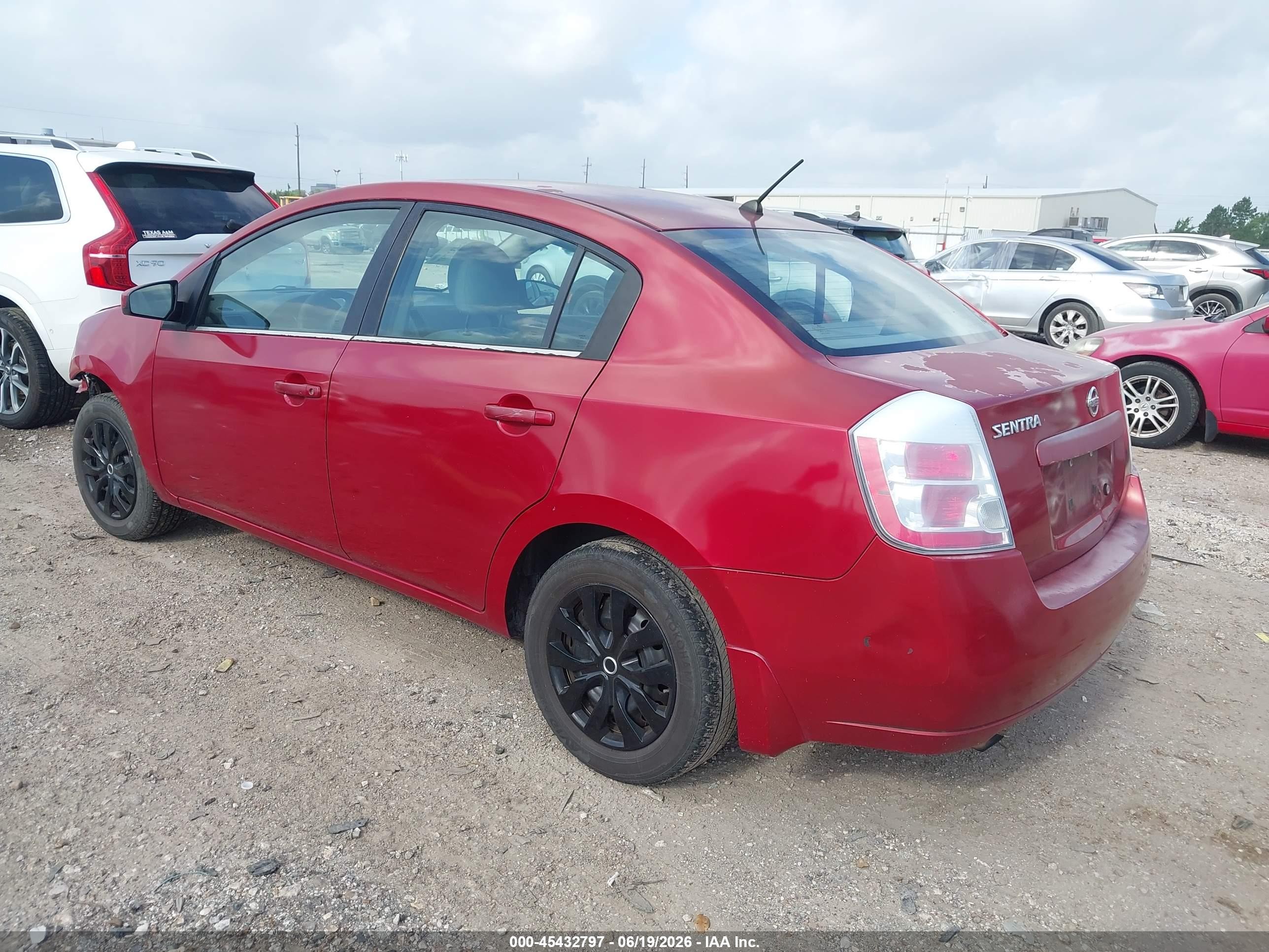 2009 Nissan Sentra 2.0 Red vin: 3N1AB61E19L676973