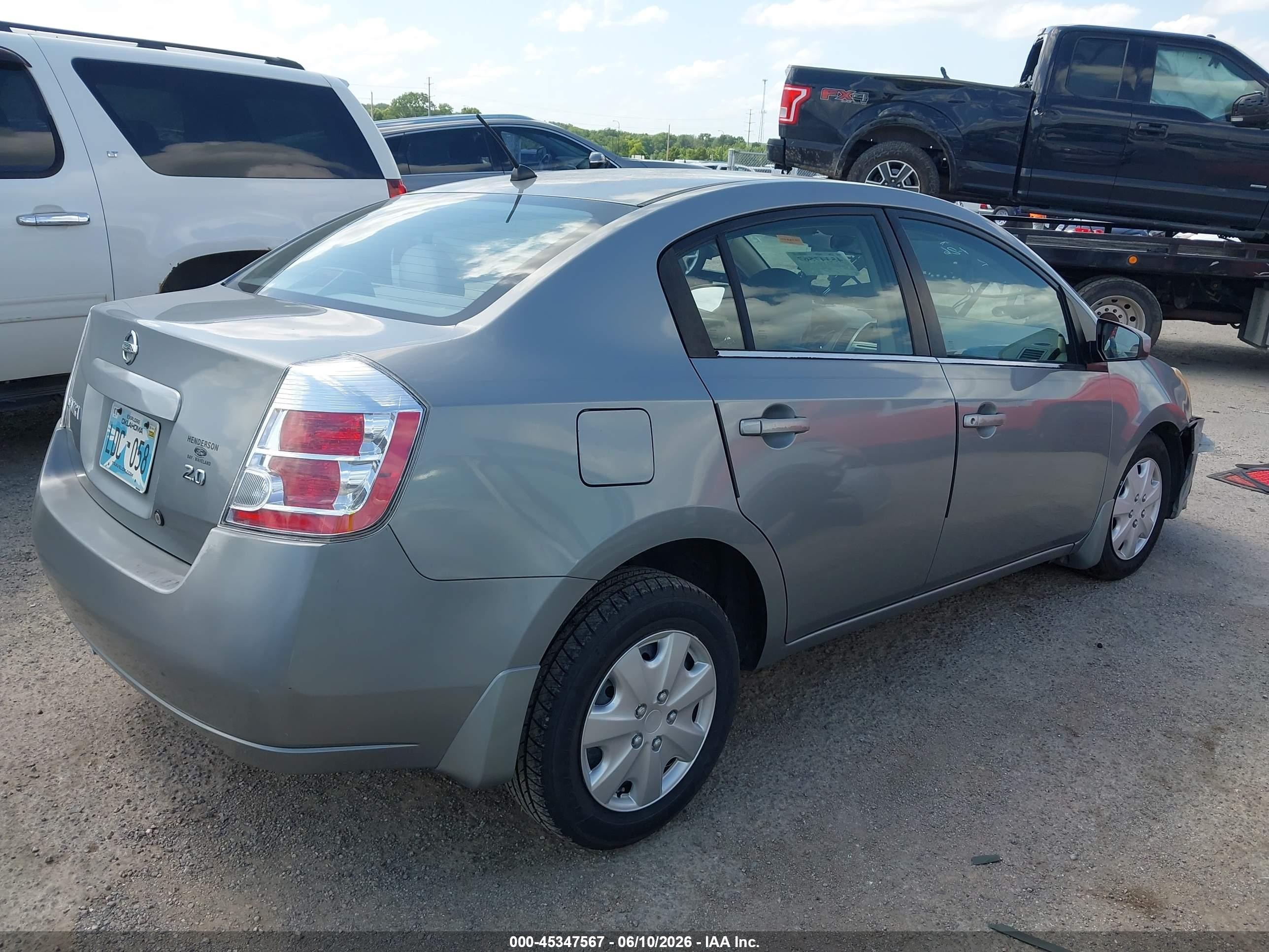 2007 Nissan Sentra 2.0 Silver vin: 3N1AB61E27L676414