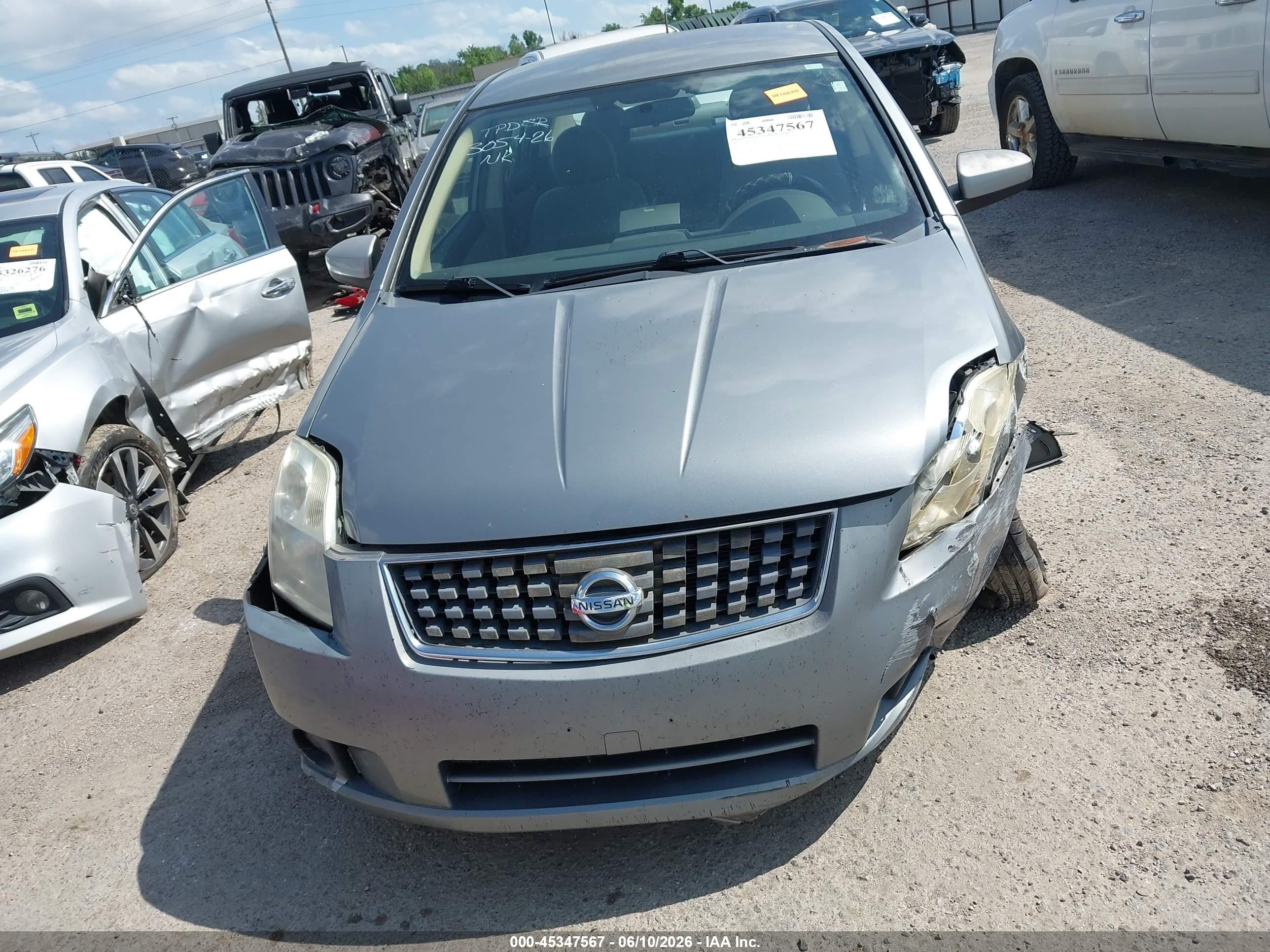 2007 Nissan Sentra 2.0 Silver vin: 3N1AB61E27L676414