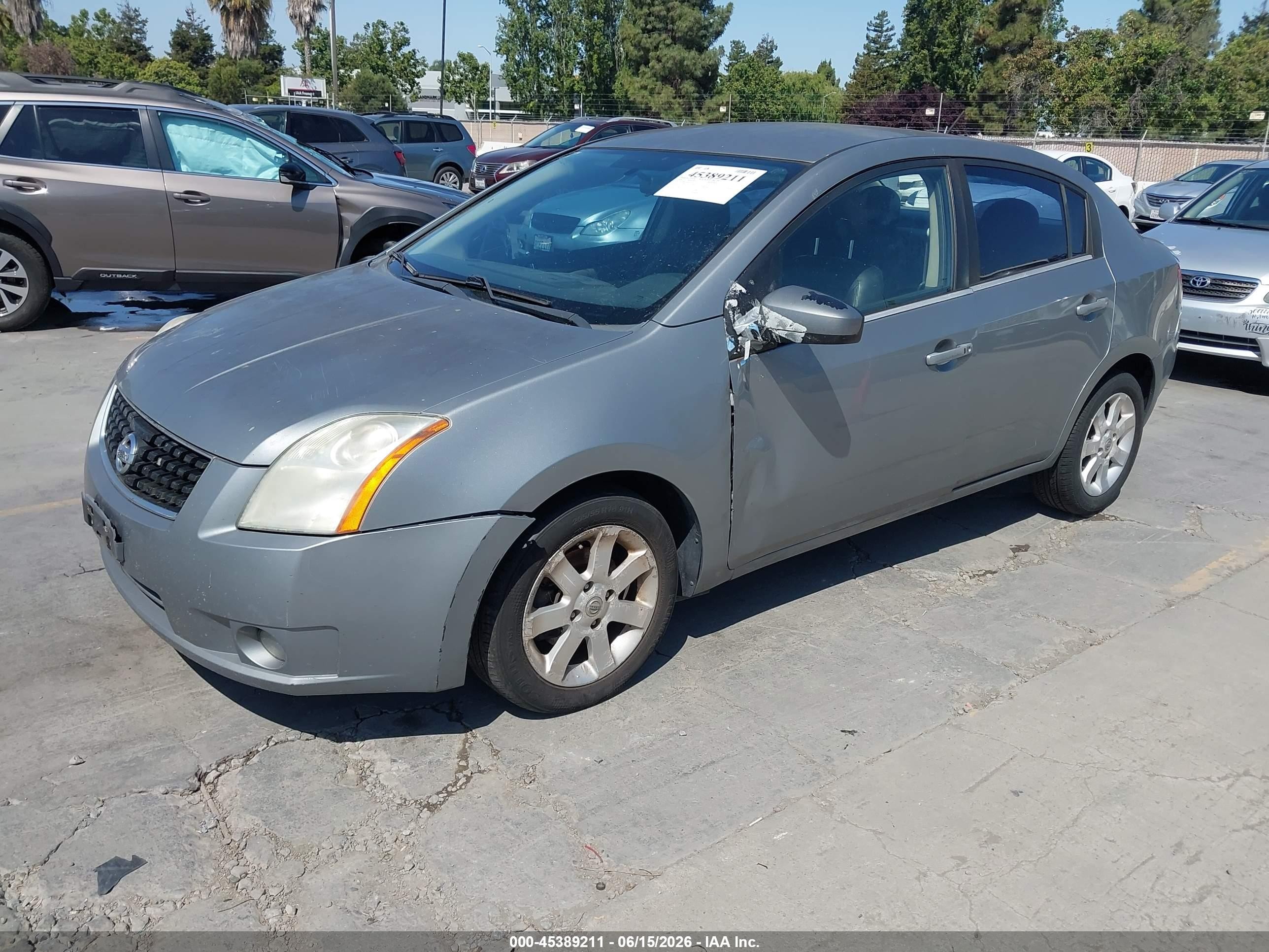 2008 Nissan Sentra 2.0sl Silver vin: 3N1AB61E28L624329