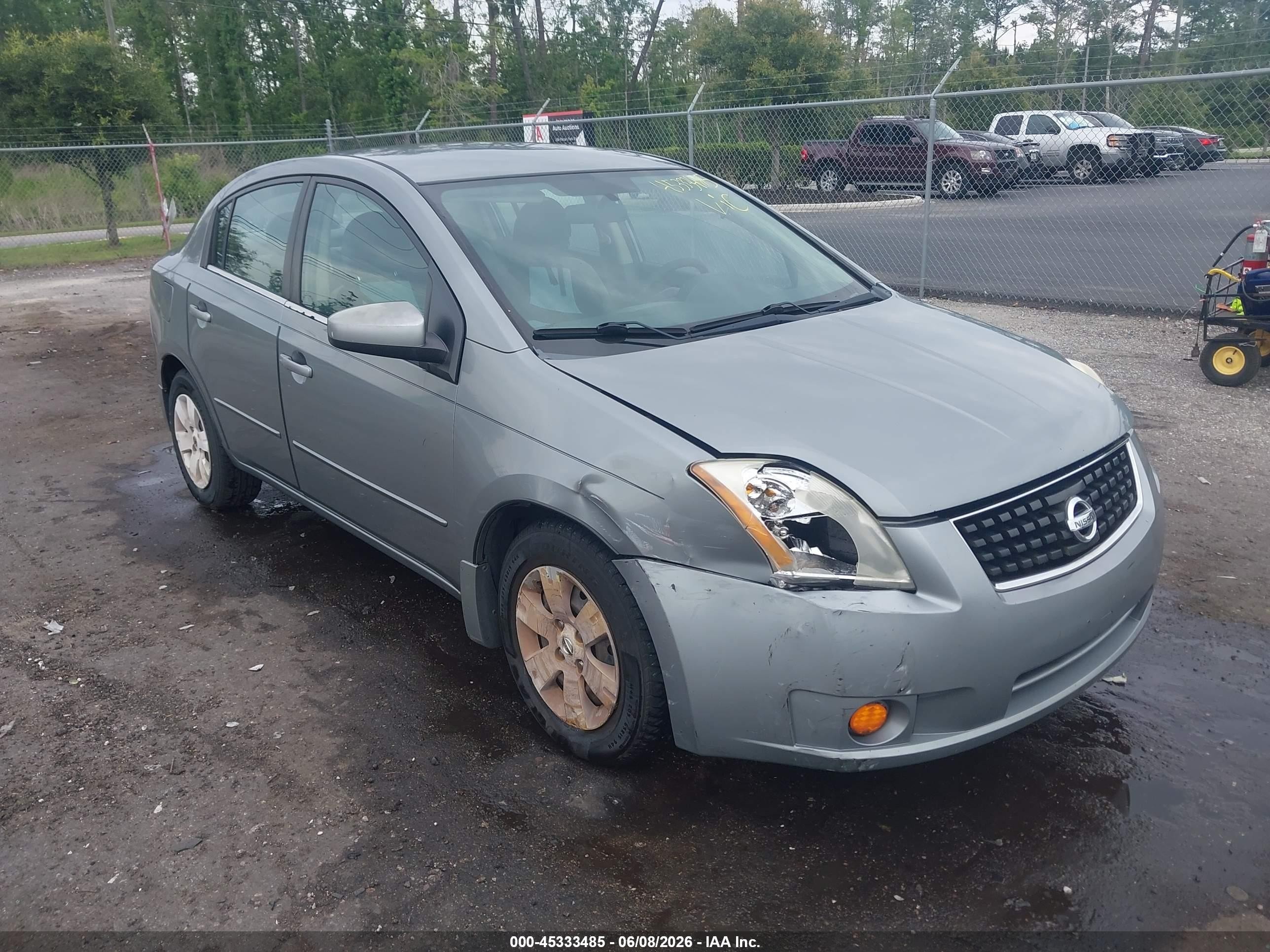 2008 Nissan Sentra 2.0 Gray vin: 3N1AB61E28L644922