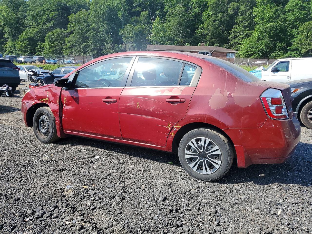 2008 Nissan Sentra 2.0 Красный vin: 3N1AB61E28L661560