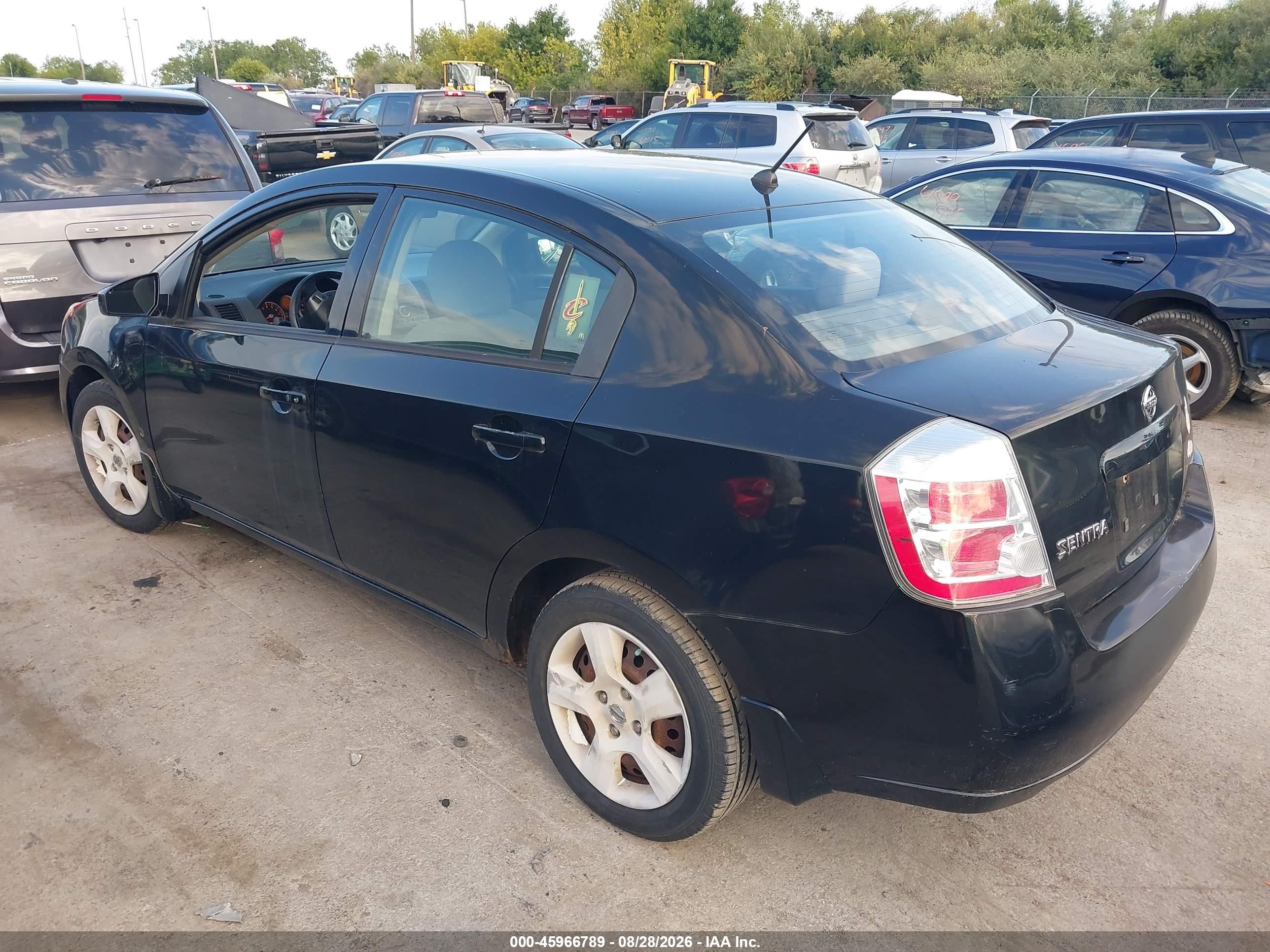2008 Nissan Sentra 2.0s Black vin: 3N1AB61E28L711101