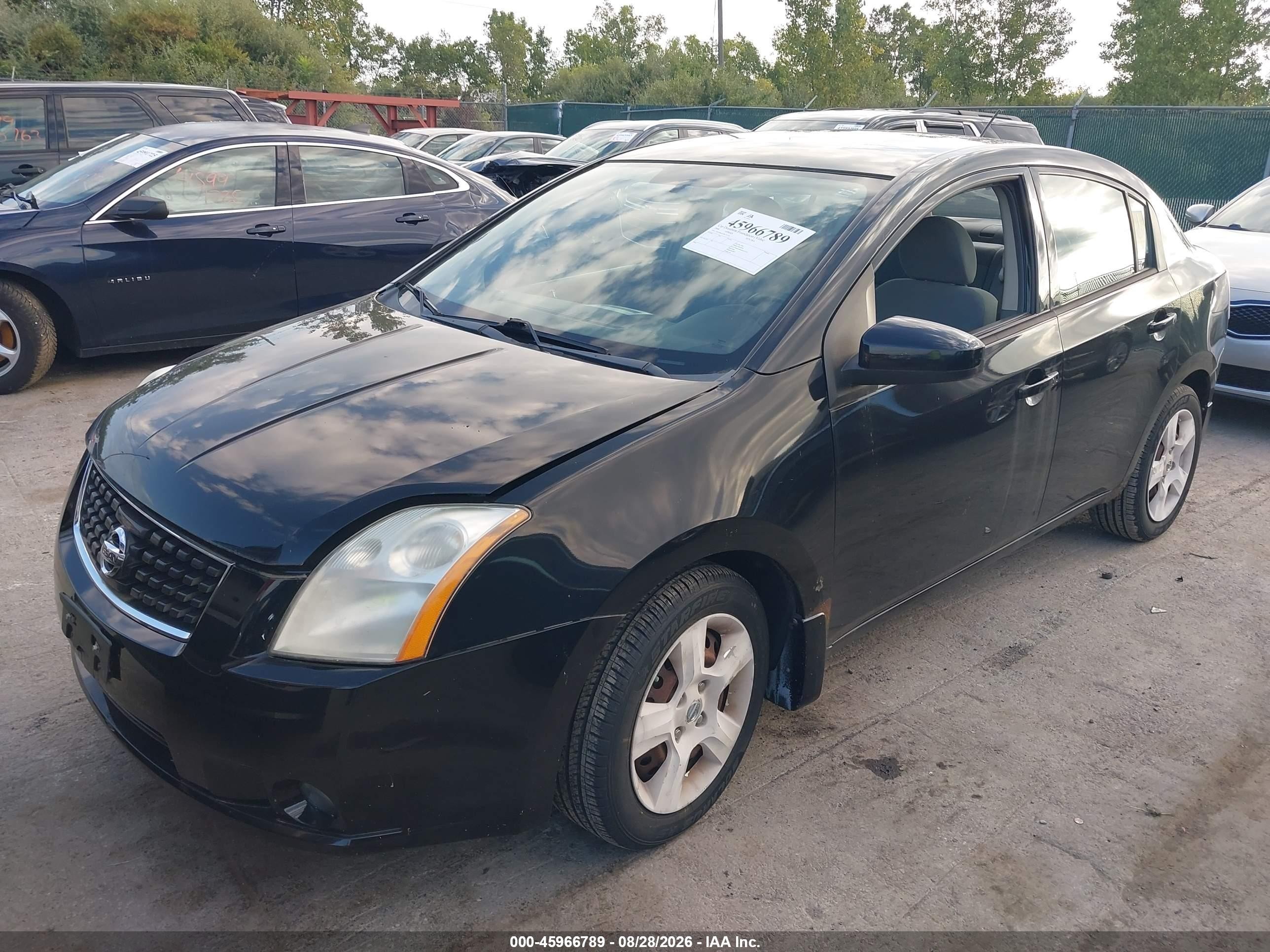 2008 Nissan Sentra 2.0s Black vin: 3N1AB61E28L711101