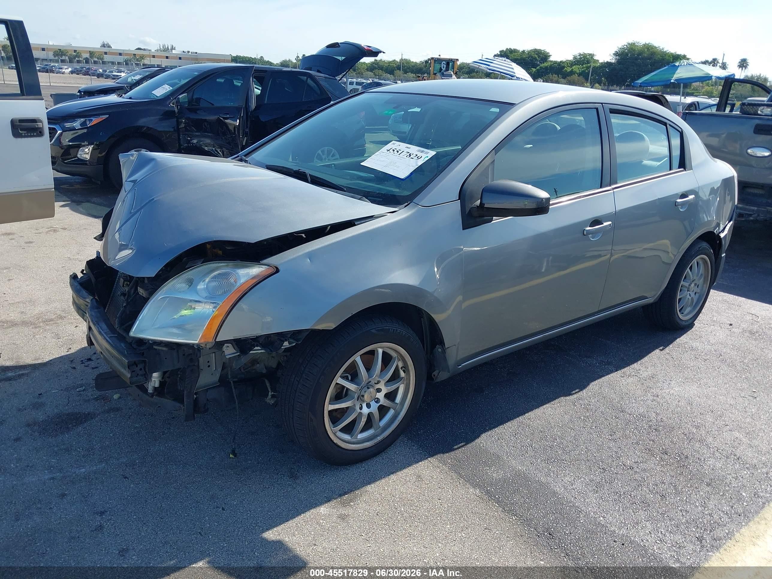 2008 Nissan Sentra 2.0 S Gray vin: 3N1AB61E28L747015