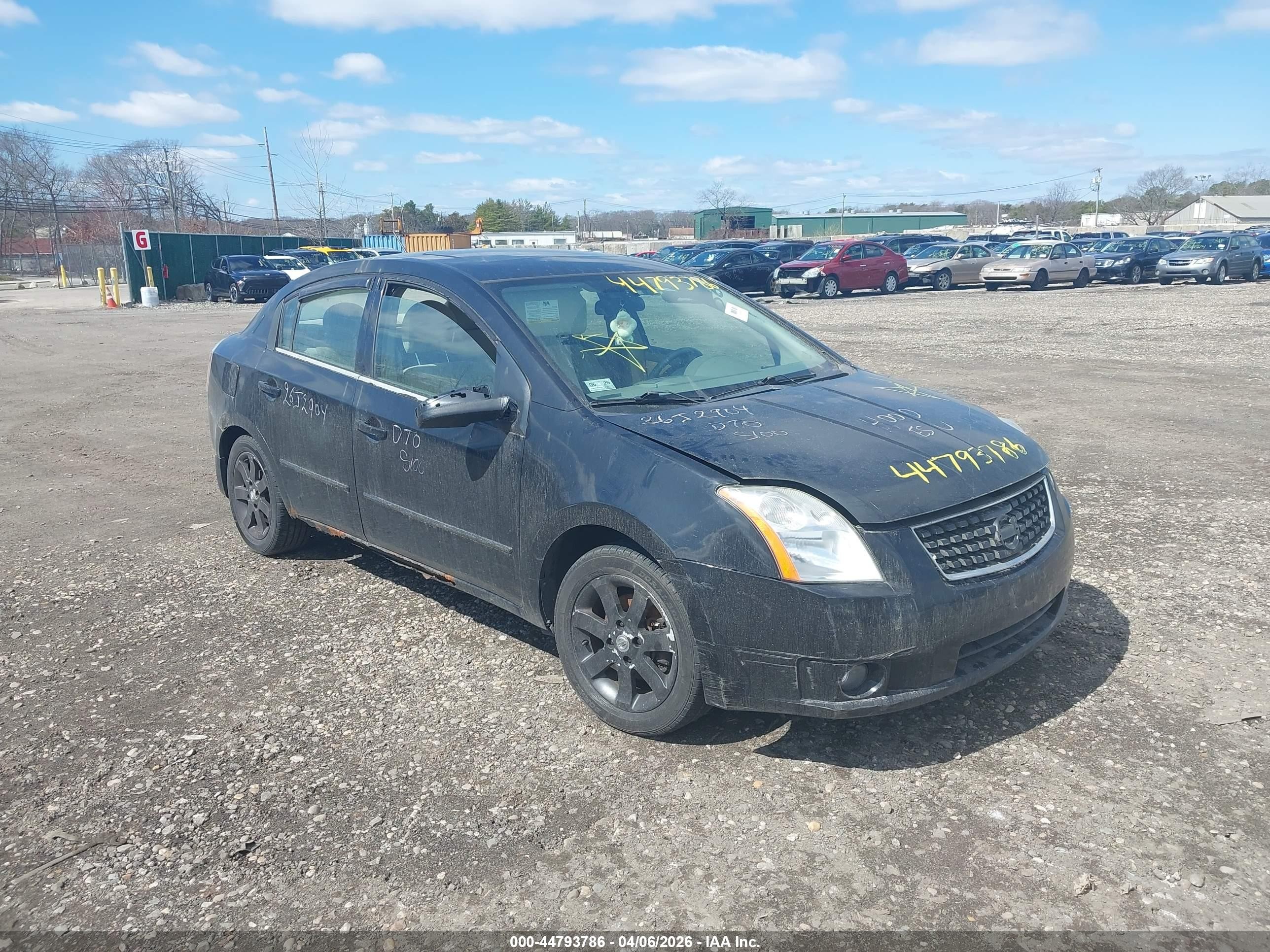 2008 Nissan Sentra 2.0s Black vin: 3N1AB61E28L750755