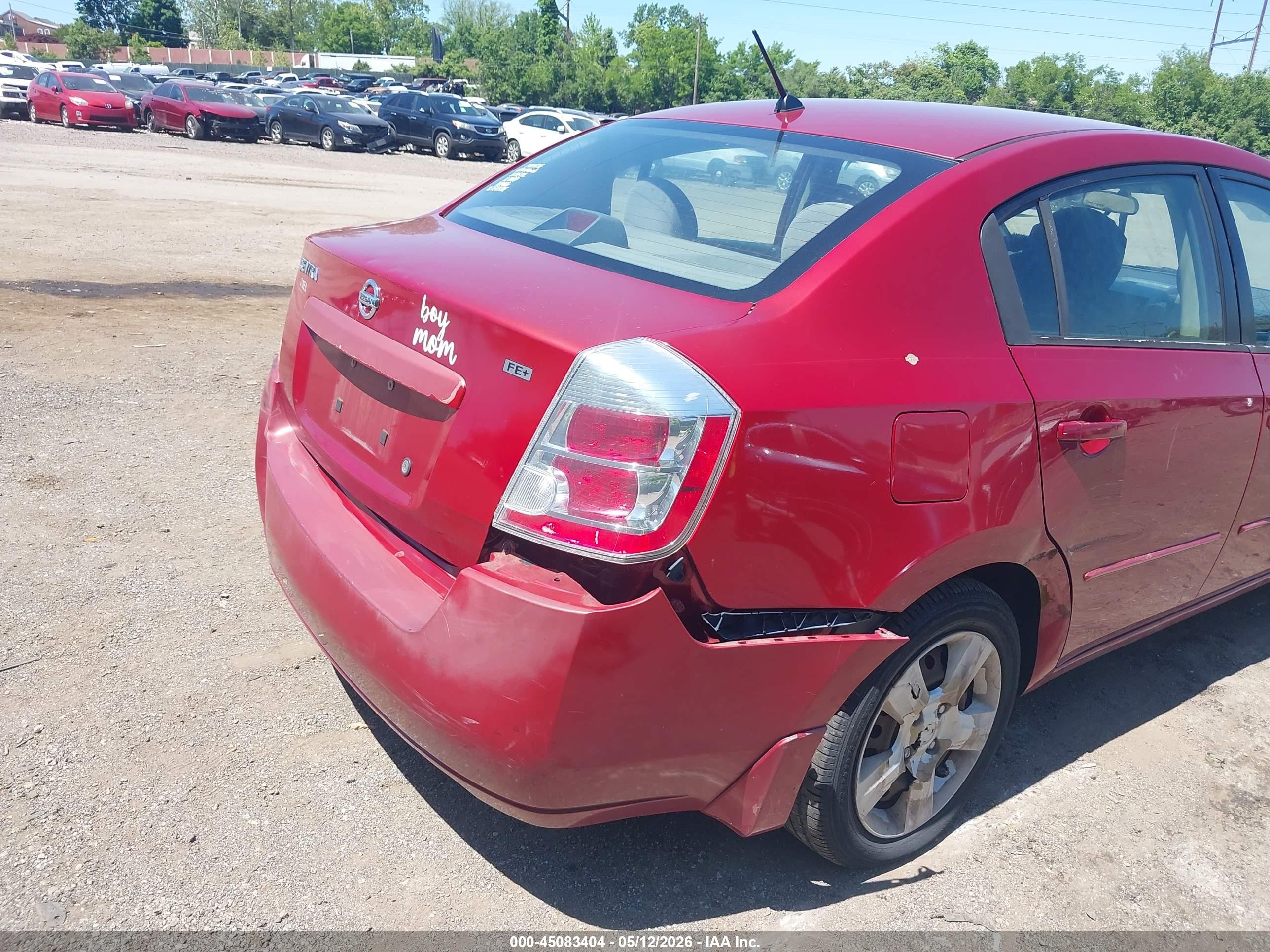2009 Nissan Sentra 2.0s Red vin: 3N1AB61E29L655694