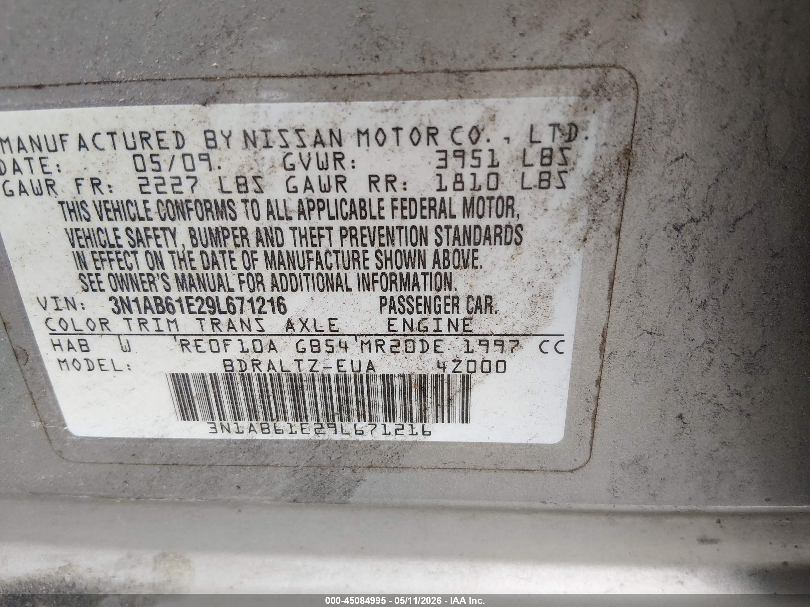2009 Nissan Sentra 2.0s Silver vin: 3N1AB61E29L671216