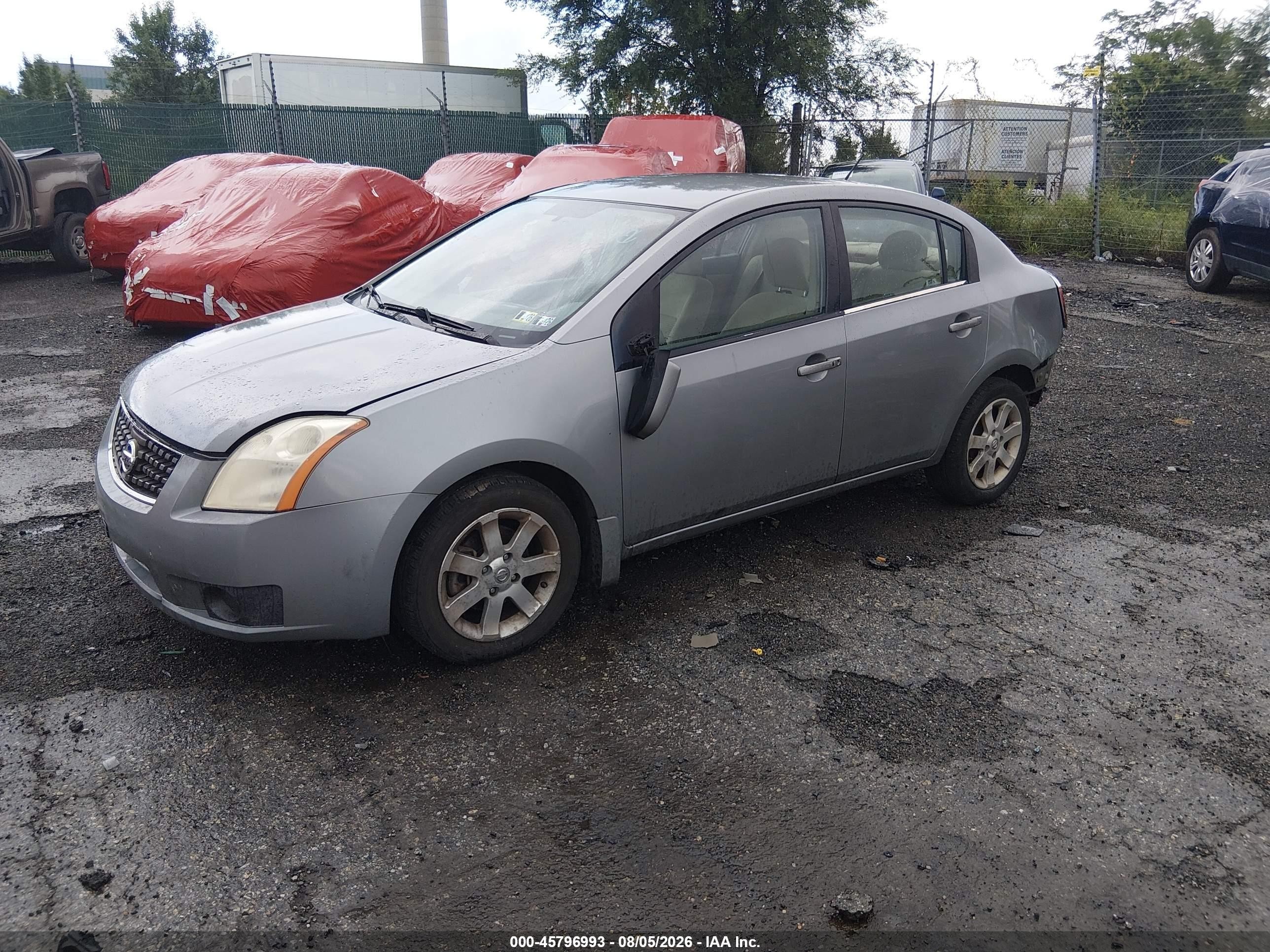 2007 Nissan Sentra 2.0s Silver vin: 3N1AB61E37L617825
