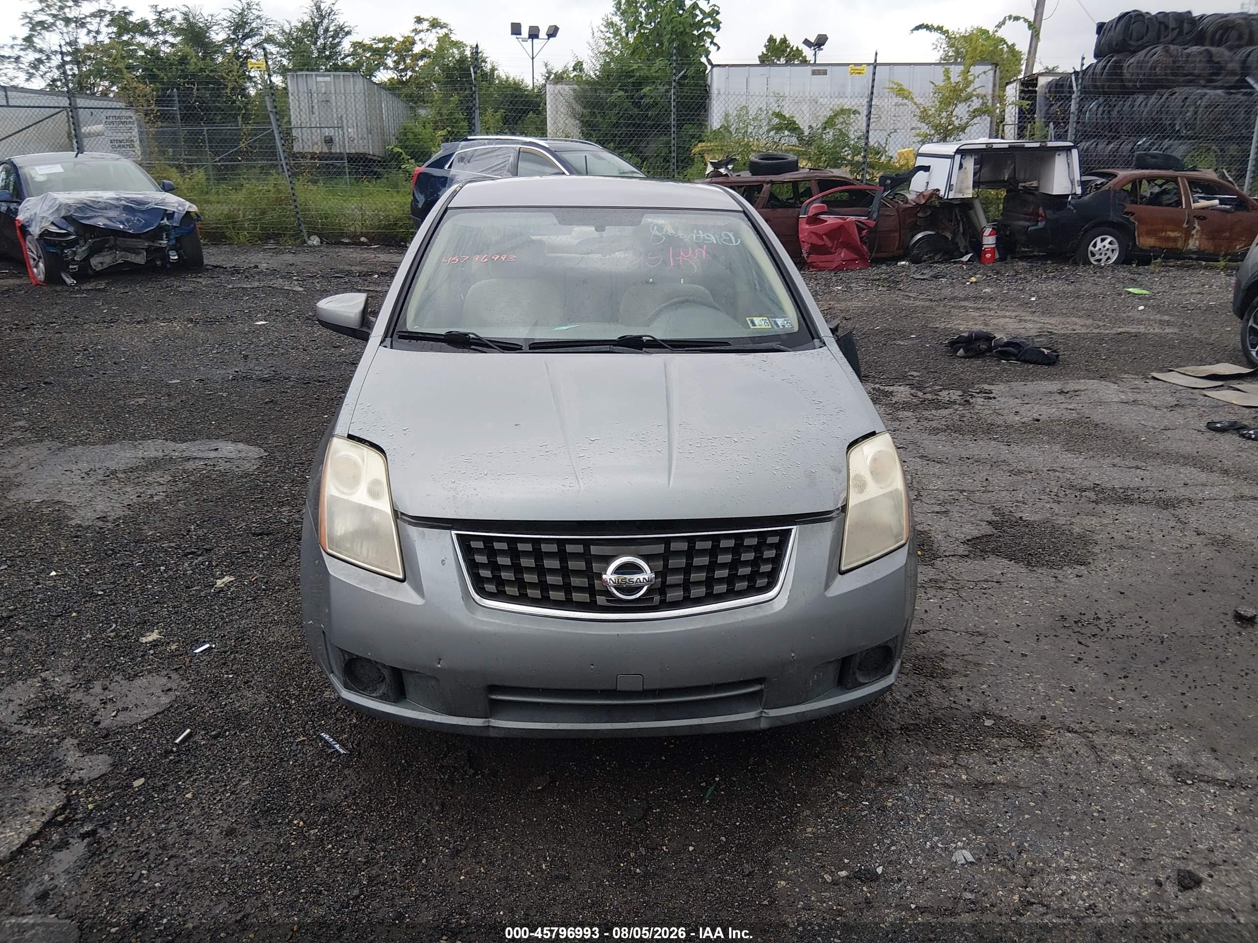 2007 Nissan Sentra 2.0s Silver vin: 3N1AB61E37L617825
