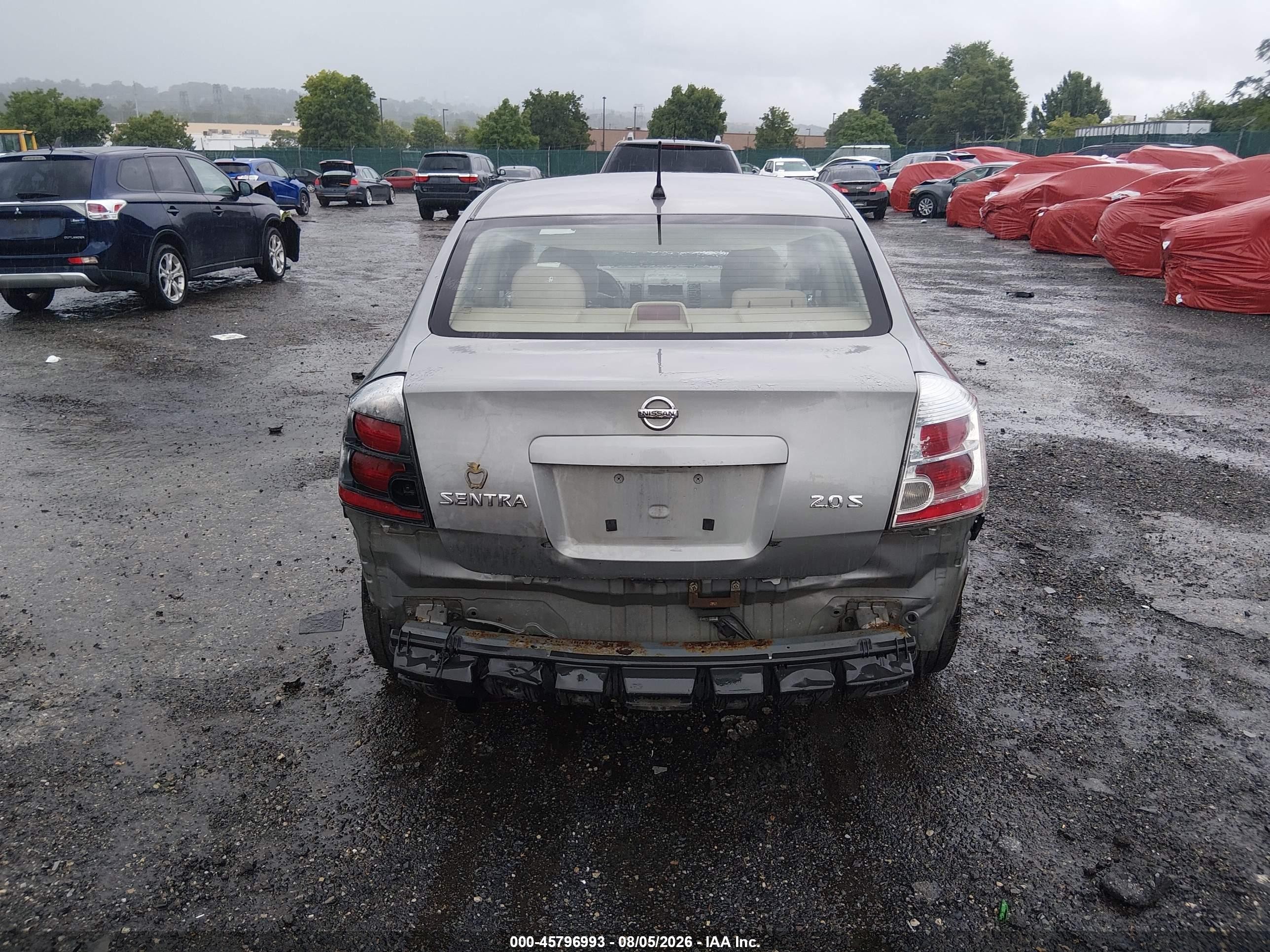 2007 Nissan Sentra 2.0s Silver vin: 3N1AB61E37L617825
