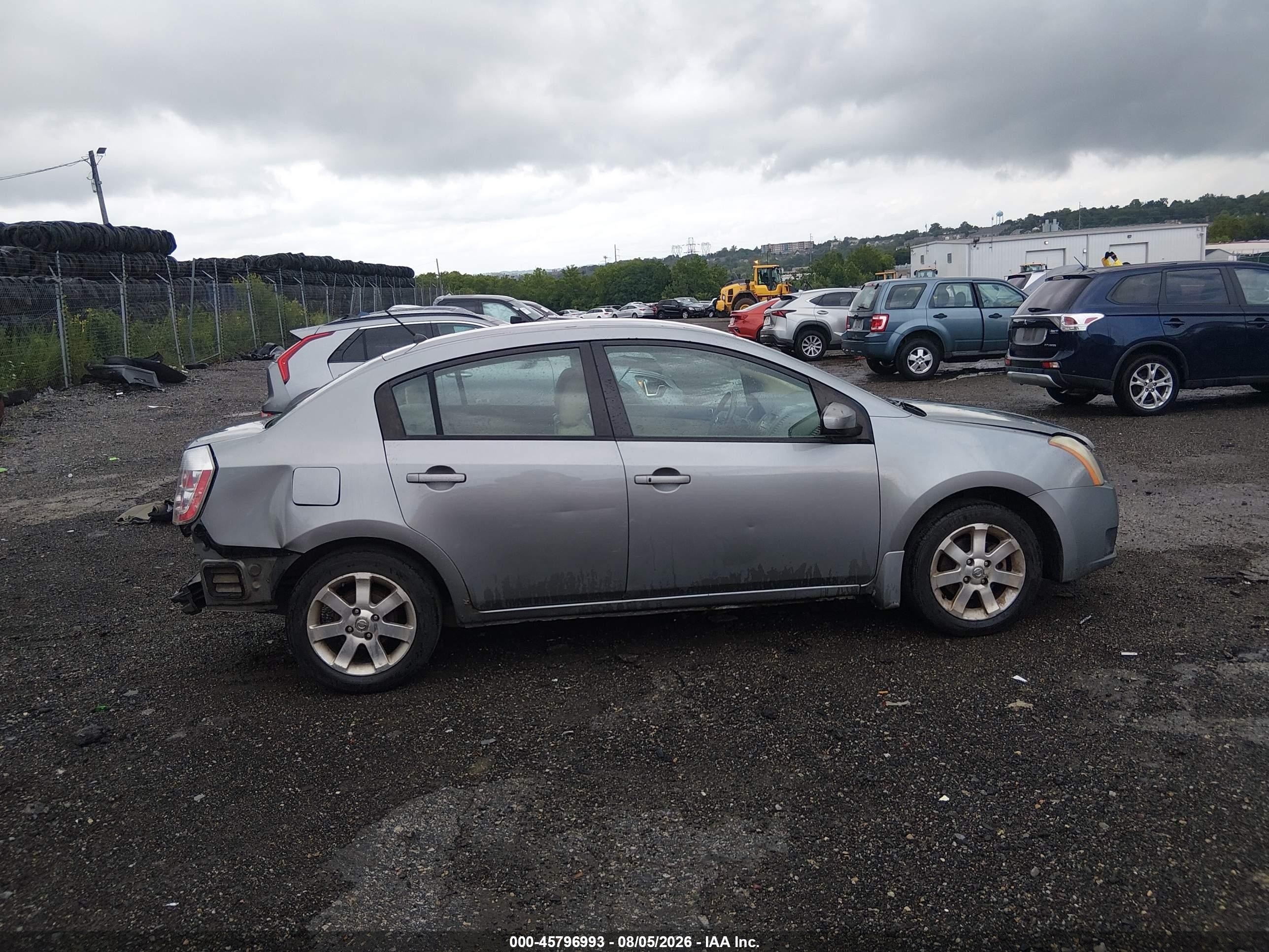 2007 Nissan Sentra 2.0s Silver vin: 3N1AB61E37L617825
