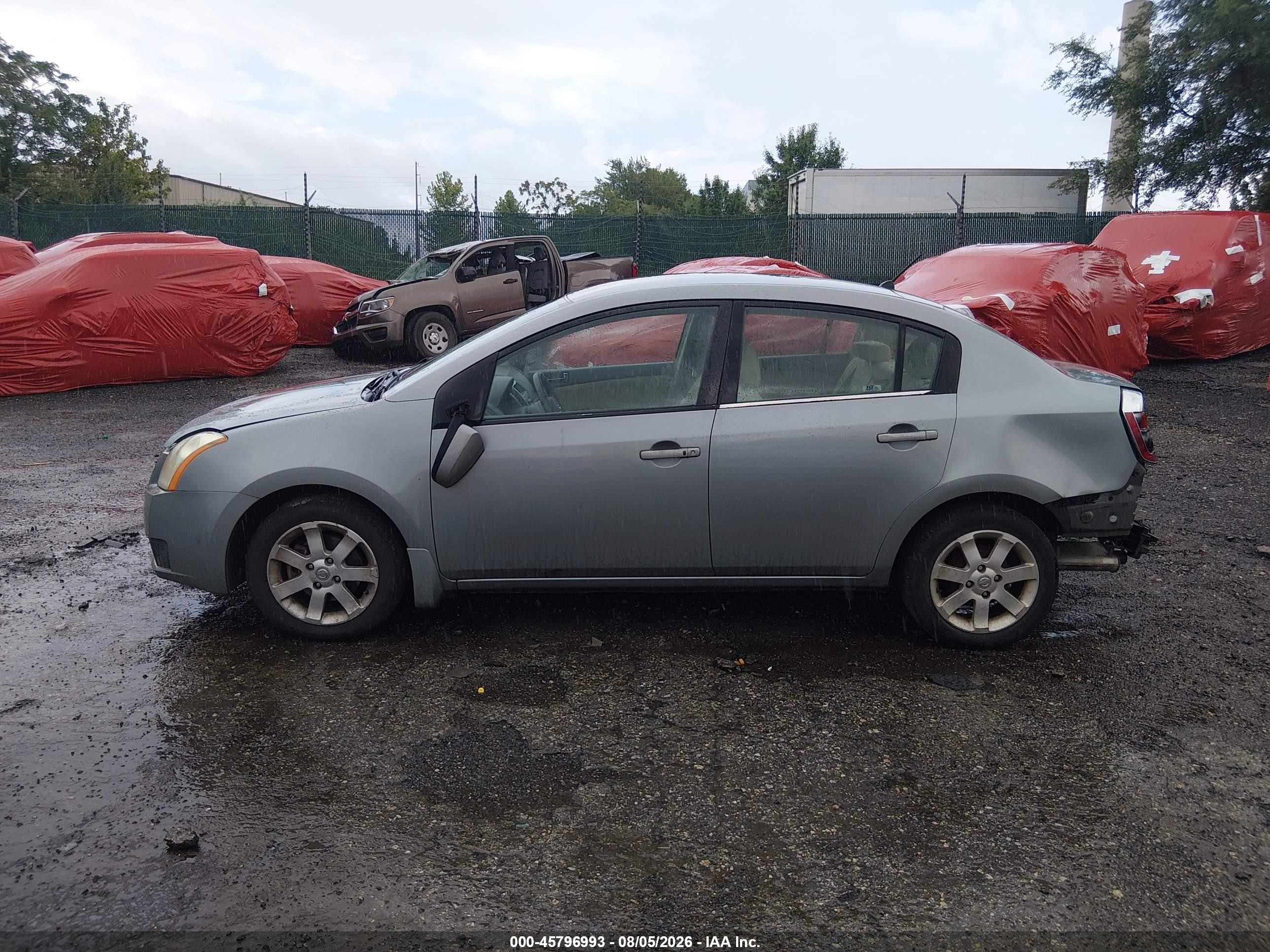 2007 Nissan Sentra 2.0s Silver vin: 3N1AB61E37L617825