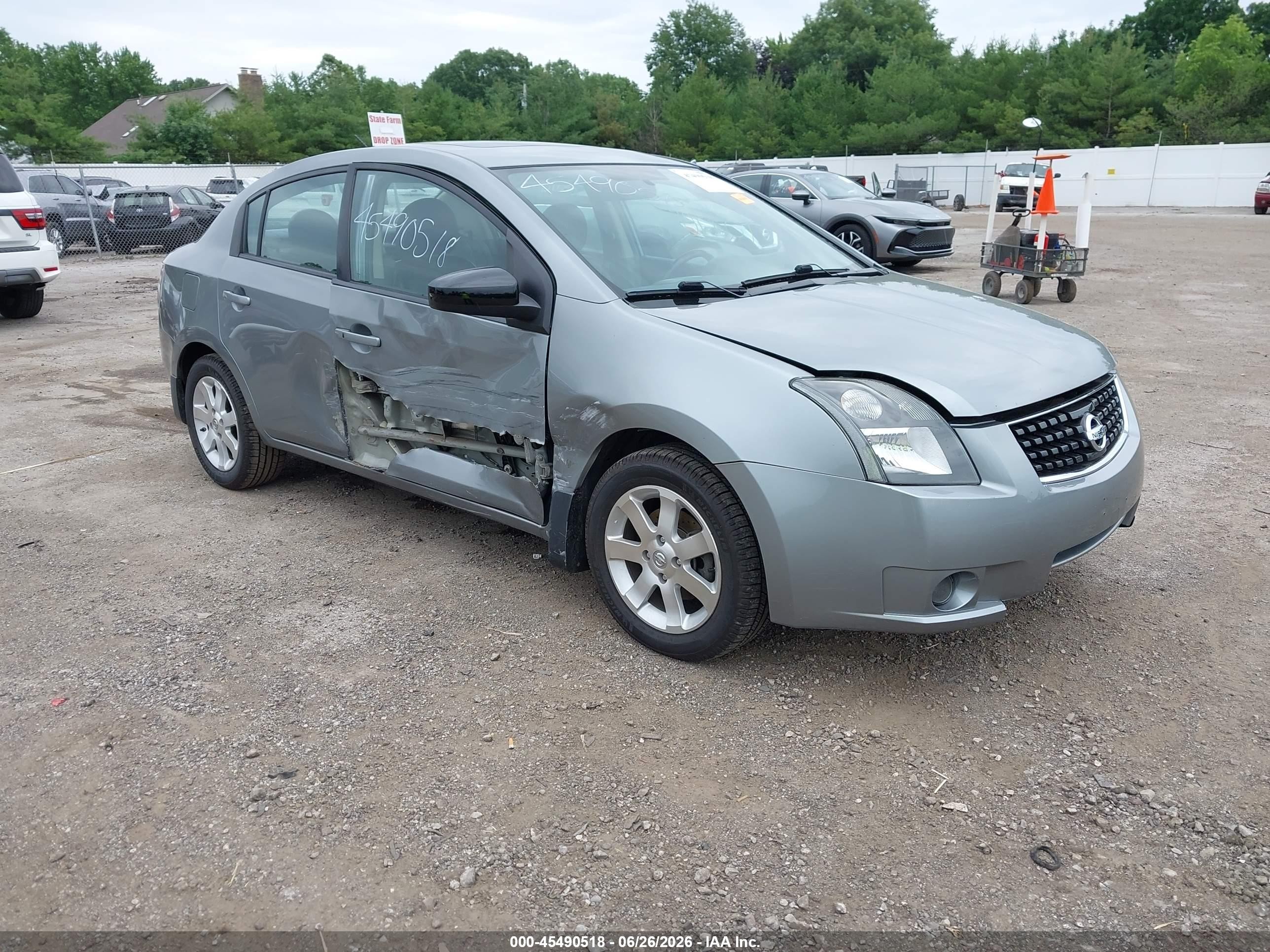 2008 Nissan Sentra 2.0 Sl Gray vin: 3N1AB61E38L684765