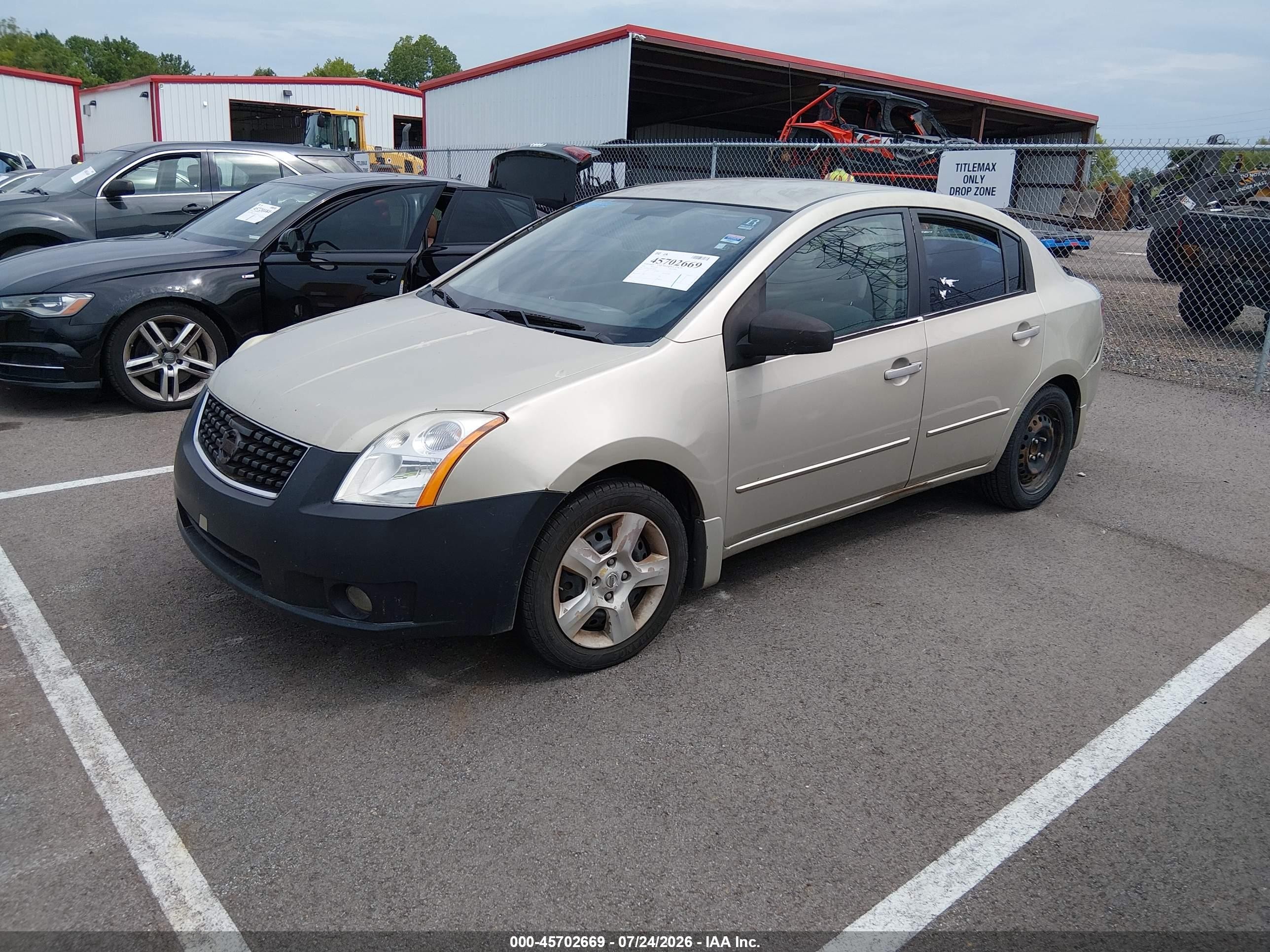 2008 Nissan Sentra 2.0 S Beige vin: 3N1AB61E38L702665