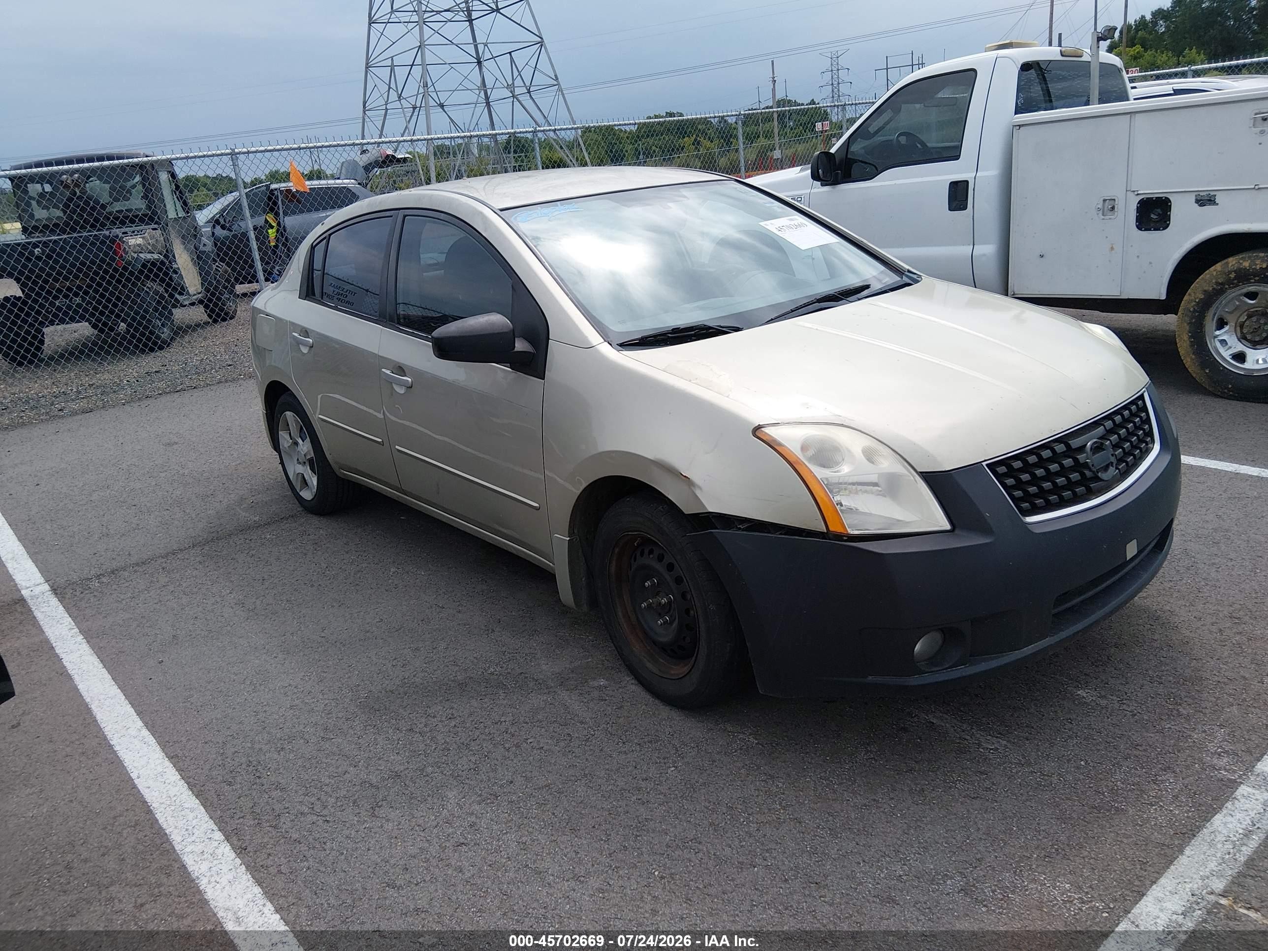 2008 Nissan Sentra 2.0 S Beige vin: 3N1AB61E38L702665