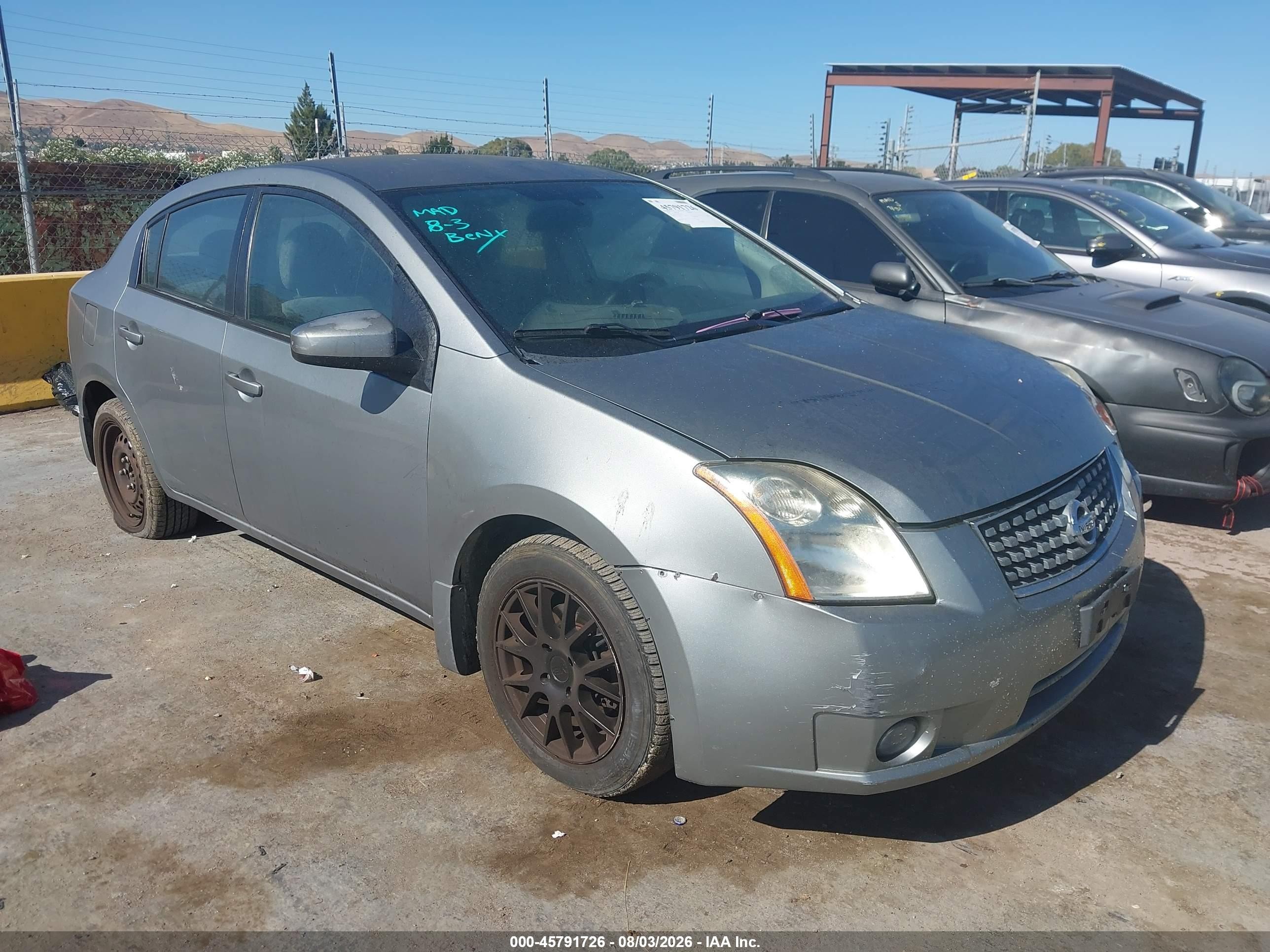 2008 Nissan Sentra 2.0s Gray vin: 3N1AB61E38L735116