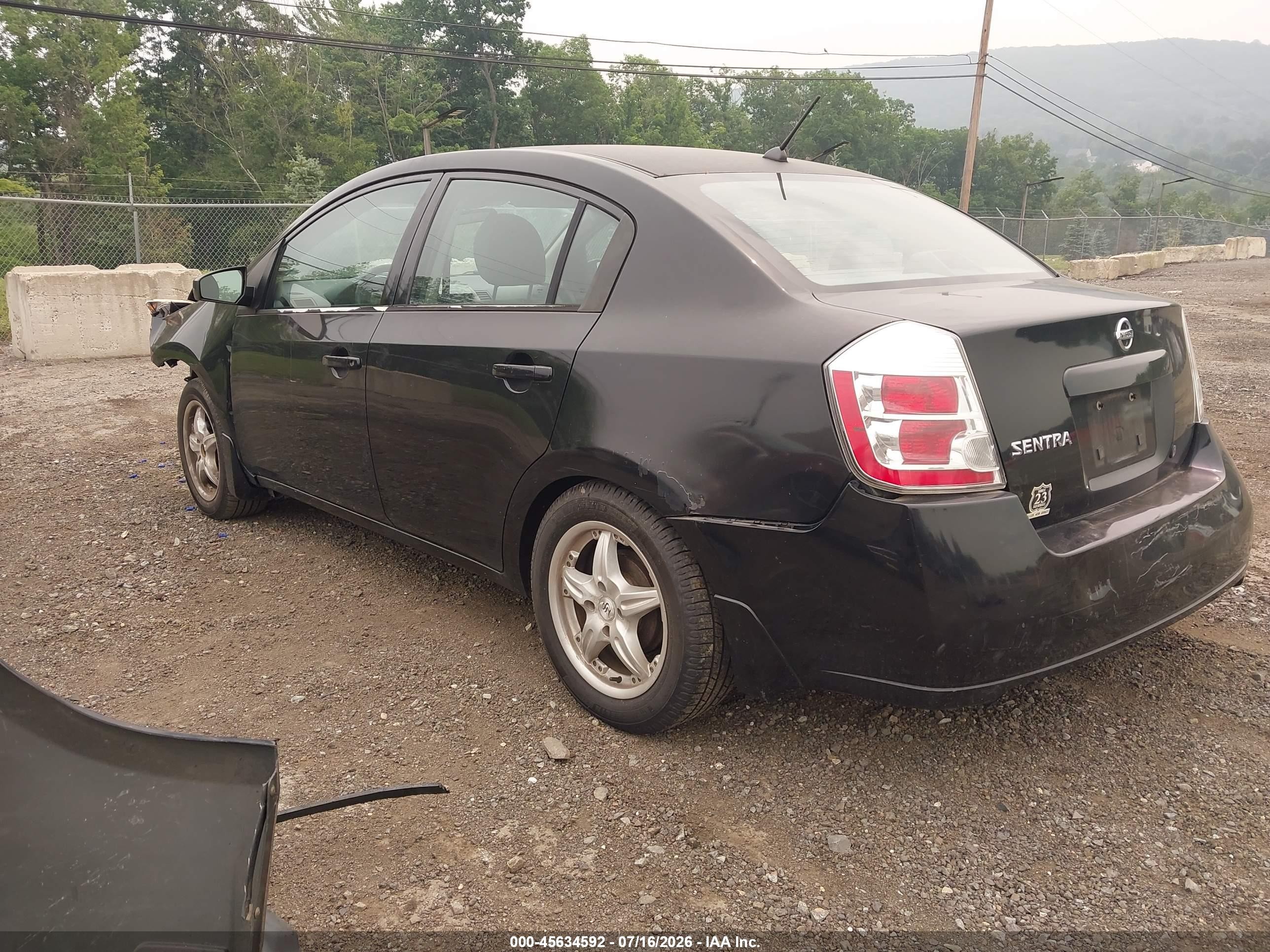 2008 Nissan Sentra 2.0 S Black vin: 3N1AB61E38L735522
