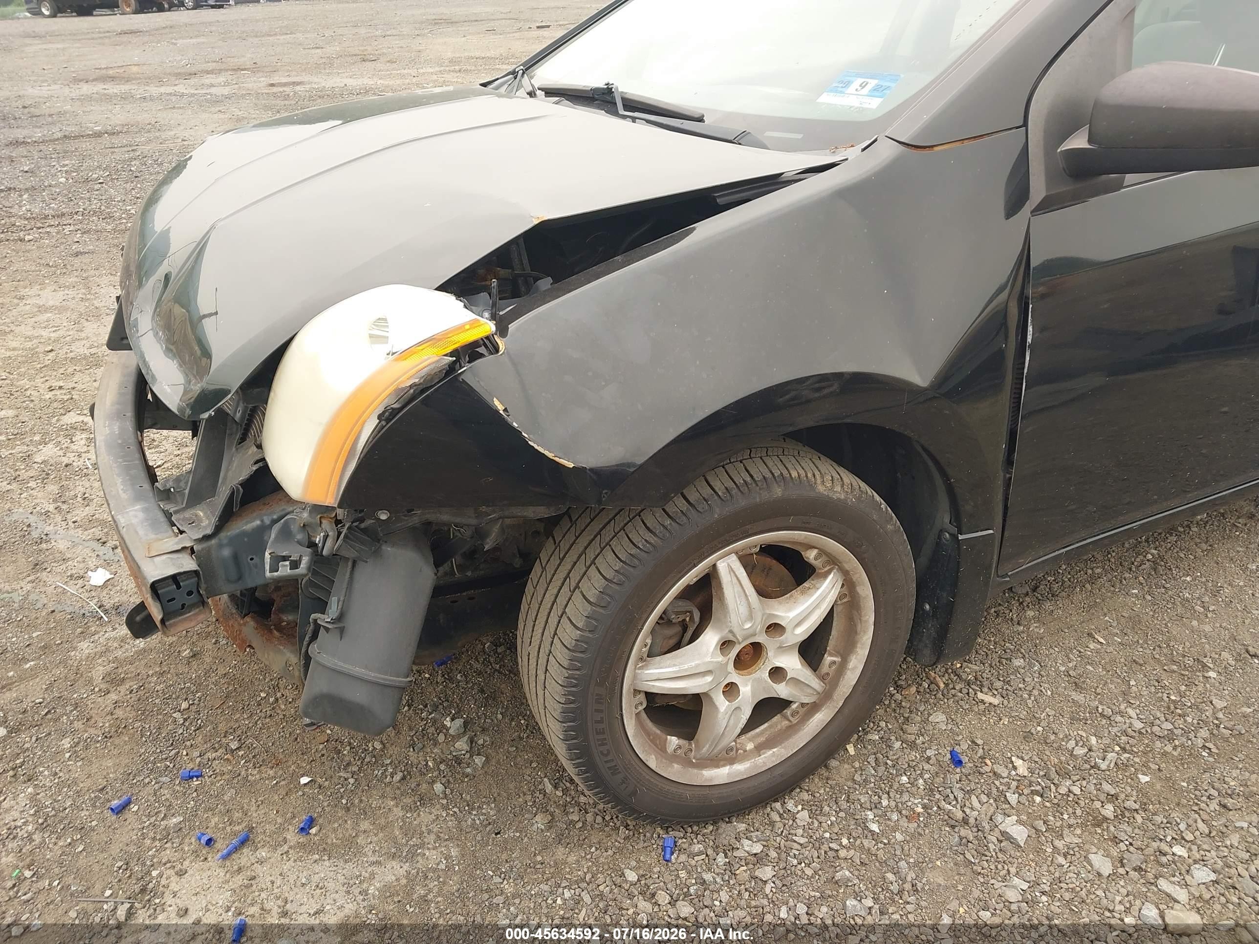 2008 Nissan Sentra 2.0 S Black vin: 3N1AB61E38L735522