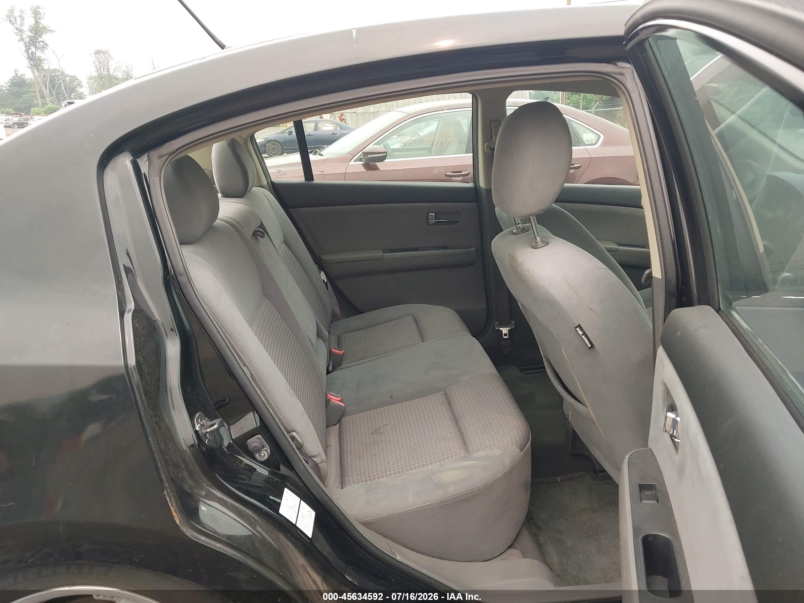 2008 Nissan Sentra 2.0 S Black vin: 3N1AB61E38L735522