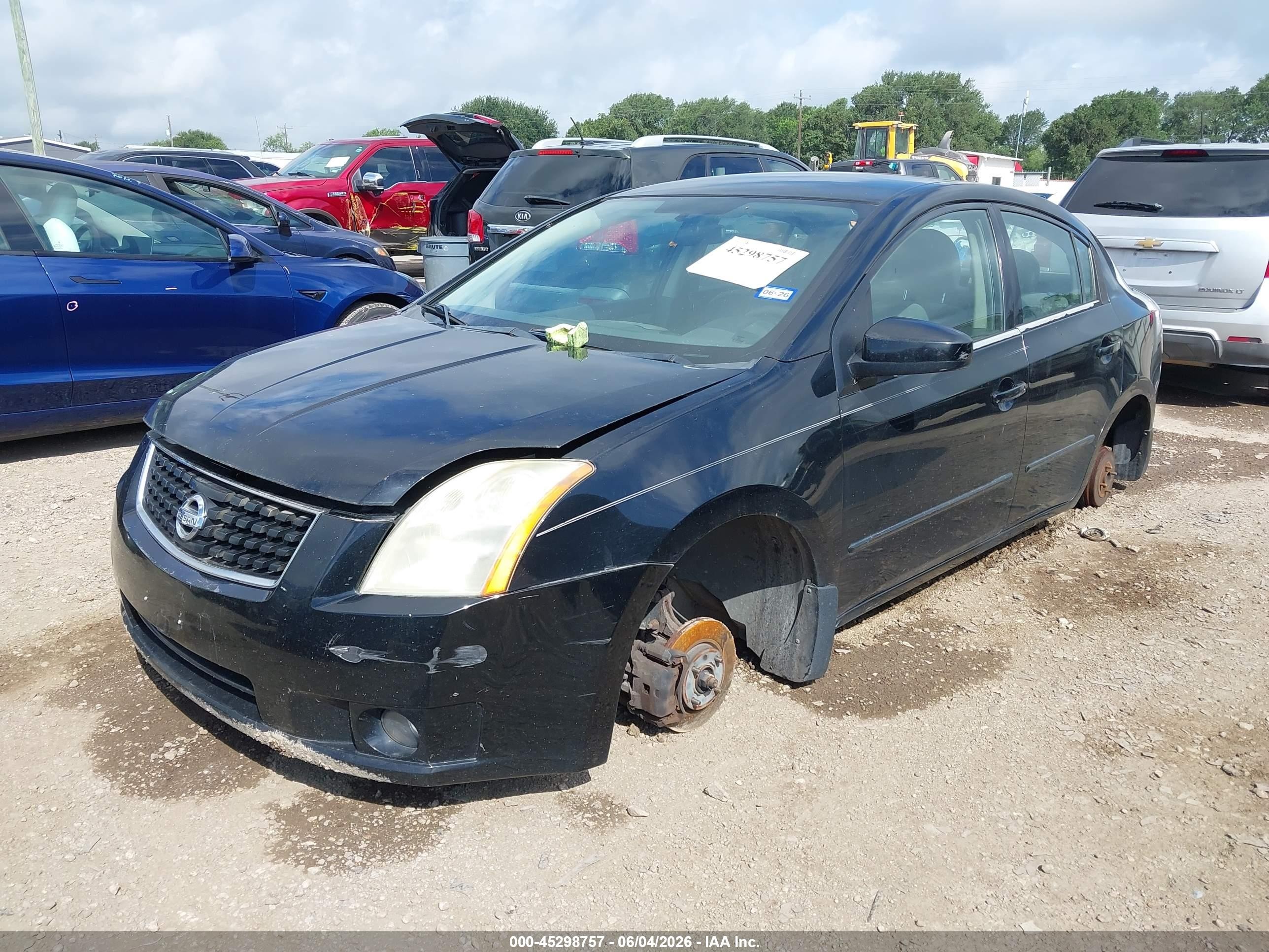 2008 Nissan Sentra 2.0s Black vin: 3N1AB61E38L754894