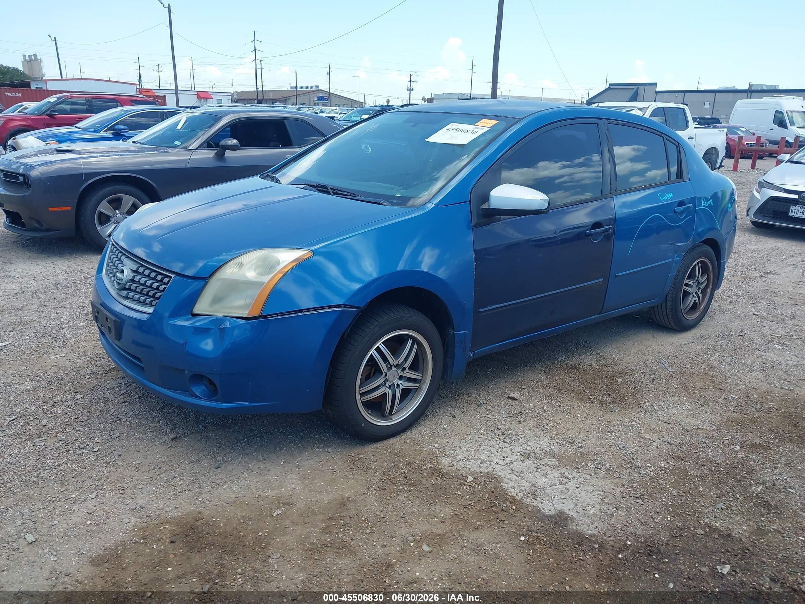 2009 Nissan Sentra 2.0s Blue vin: 3N1AB61E39L653498
