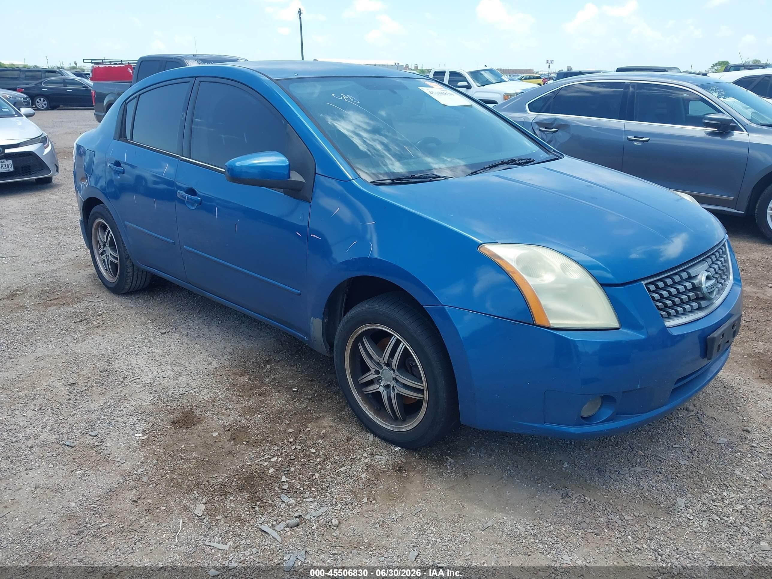 2009 Nissan Sentra 2.0s Blue vin: 3N1AB61E39L653498
