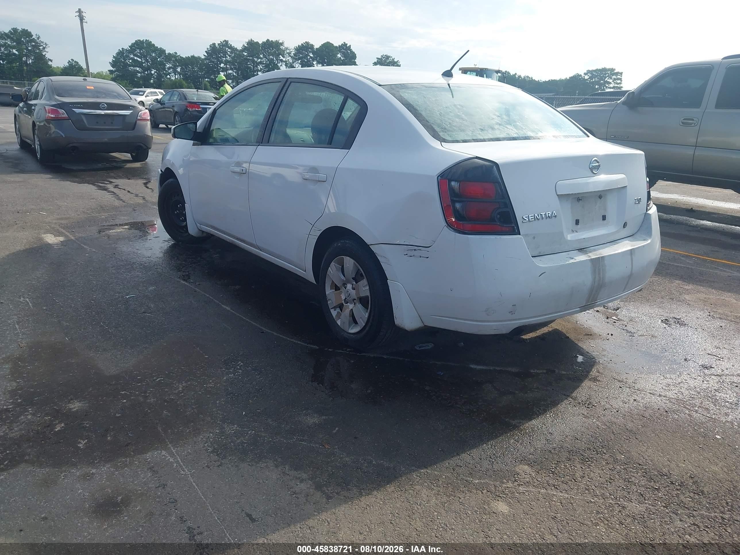 2007 Nissan Sentra 2.0 White vin: 3N1AB61E47L649800