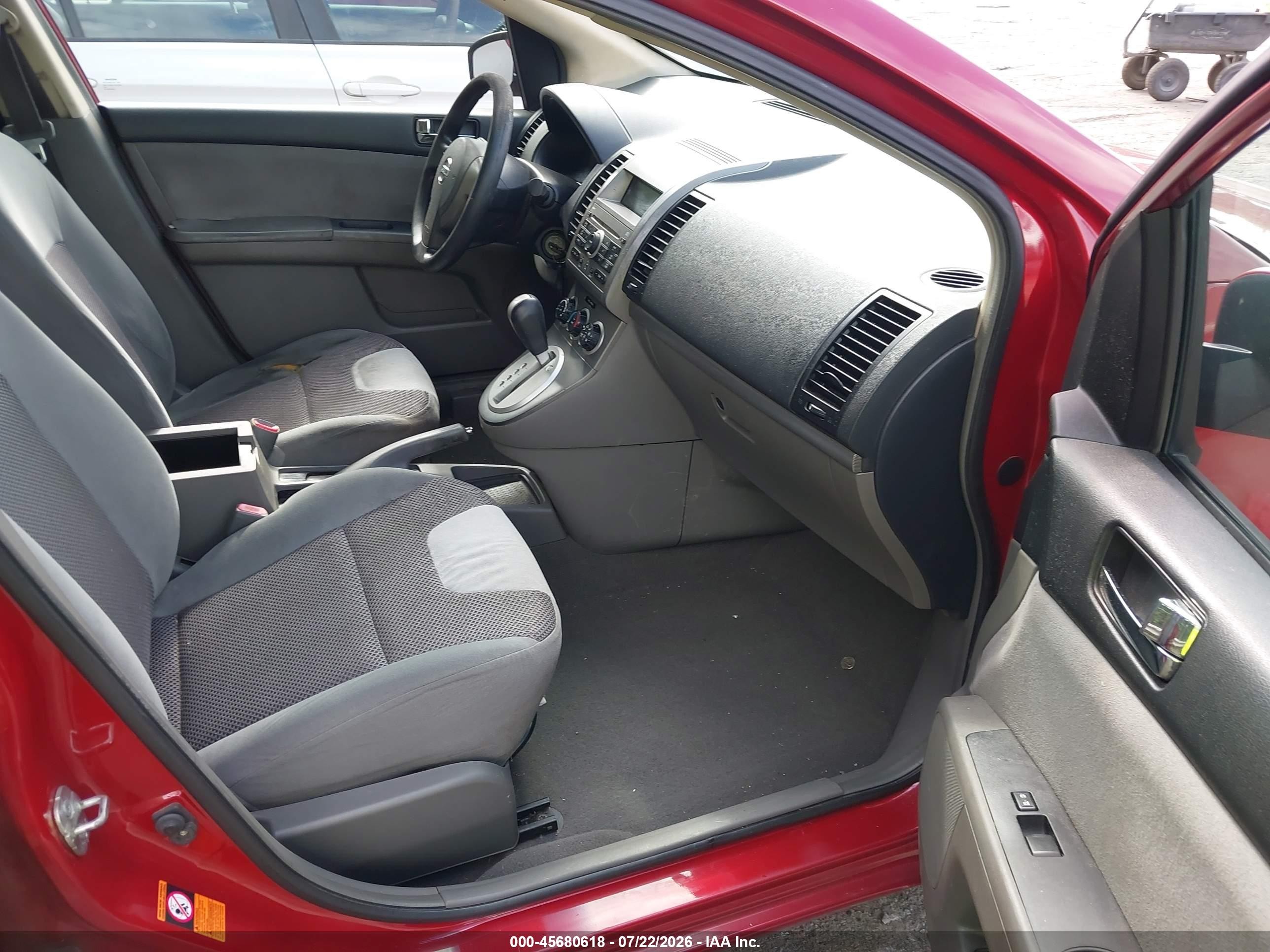 2007 Nissan Sentra 2.0s Red vin: 3N1AB61E47L663700