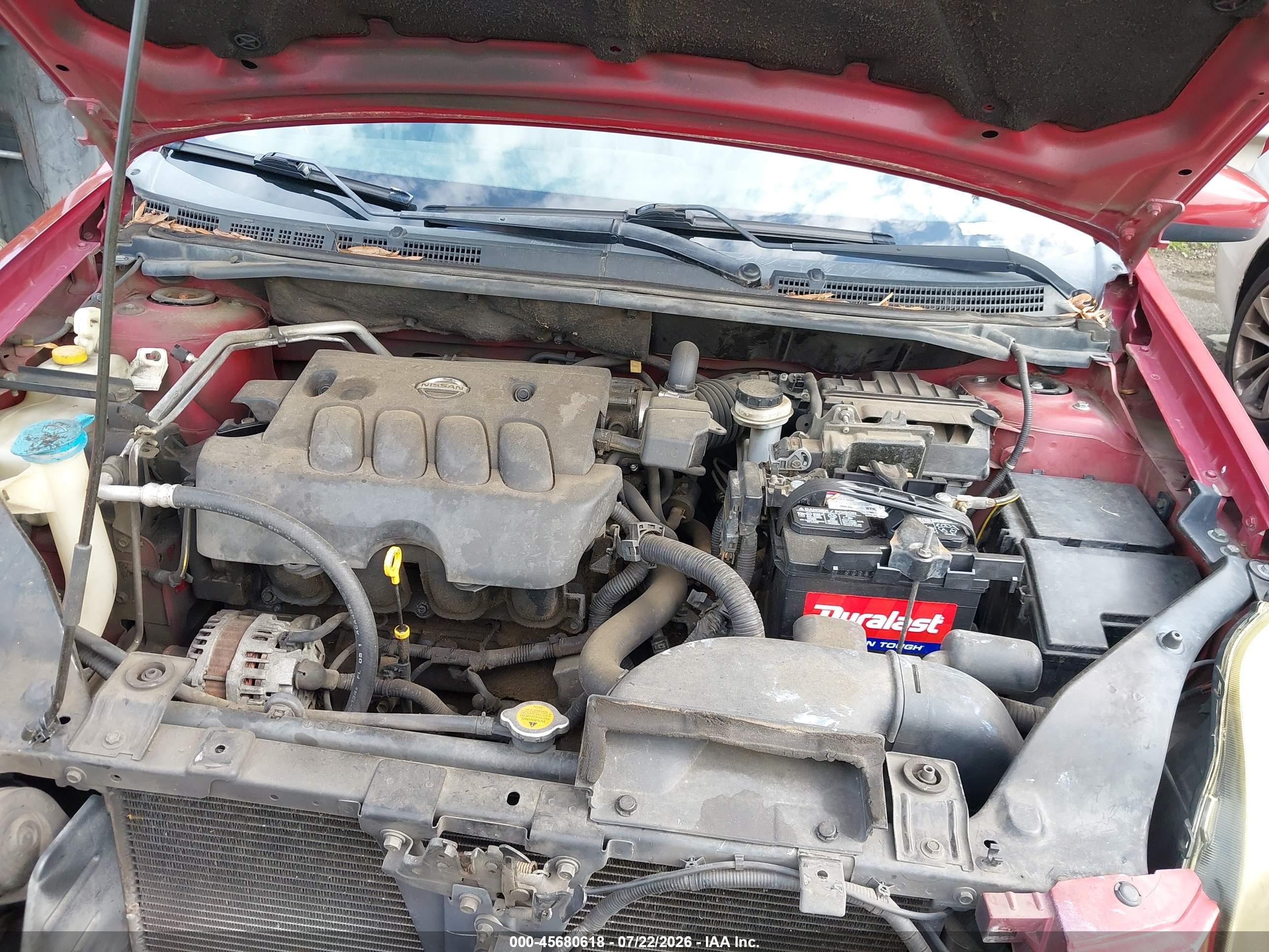 2007 Nissan Sentra 2.0s Red vin: 3N1AB61E47L663700
